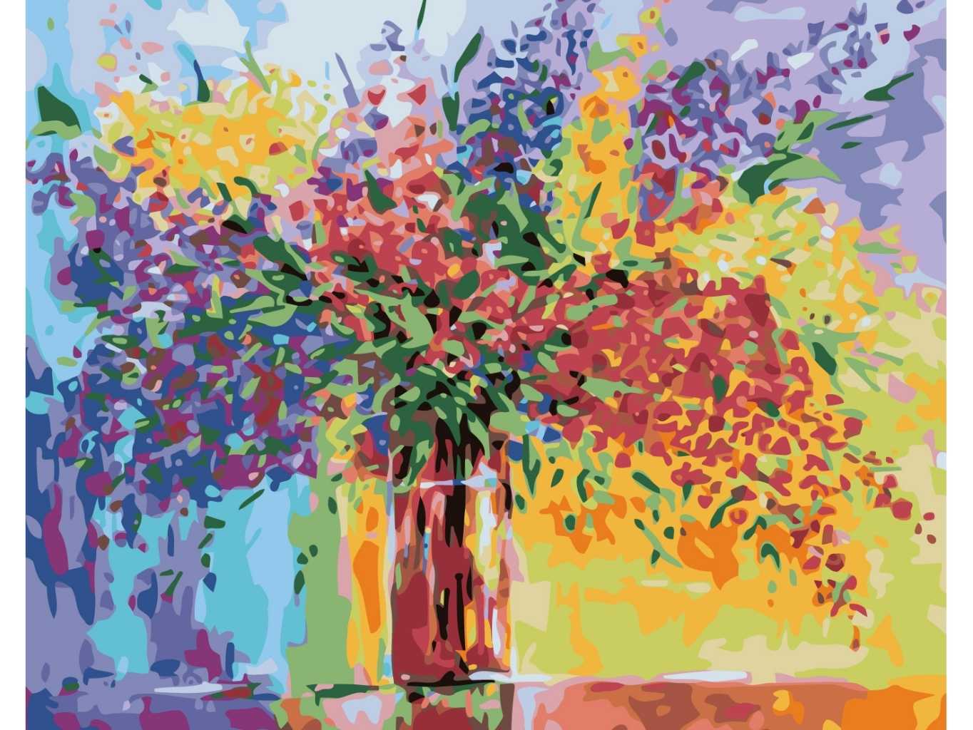 MALUJEŠ Malování podle čísel - OBRAZY OD IRENY - LUČNÍ KVÍTÍ Rozměr: 80x100 cm, Rámování: bez rámu a bez vypnutí plátna