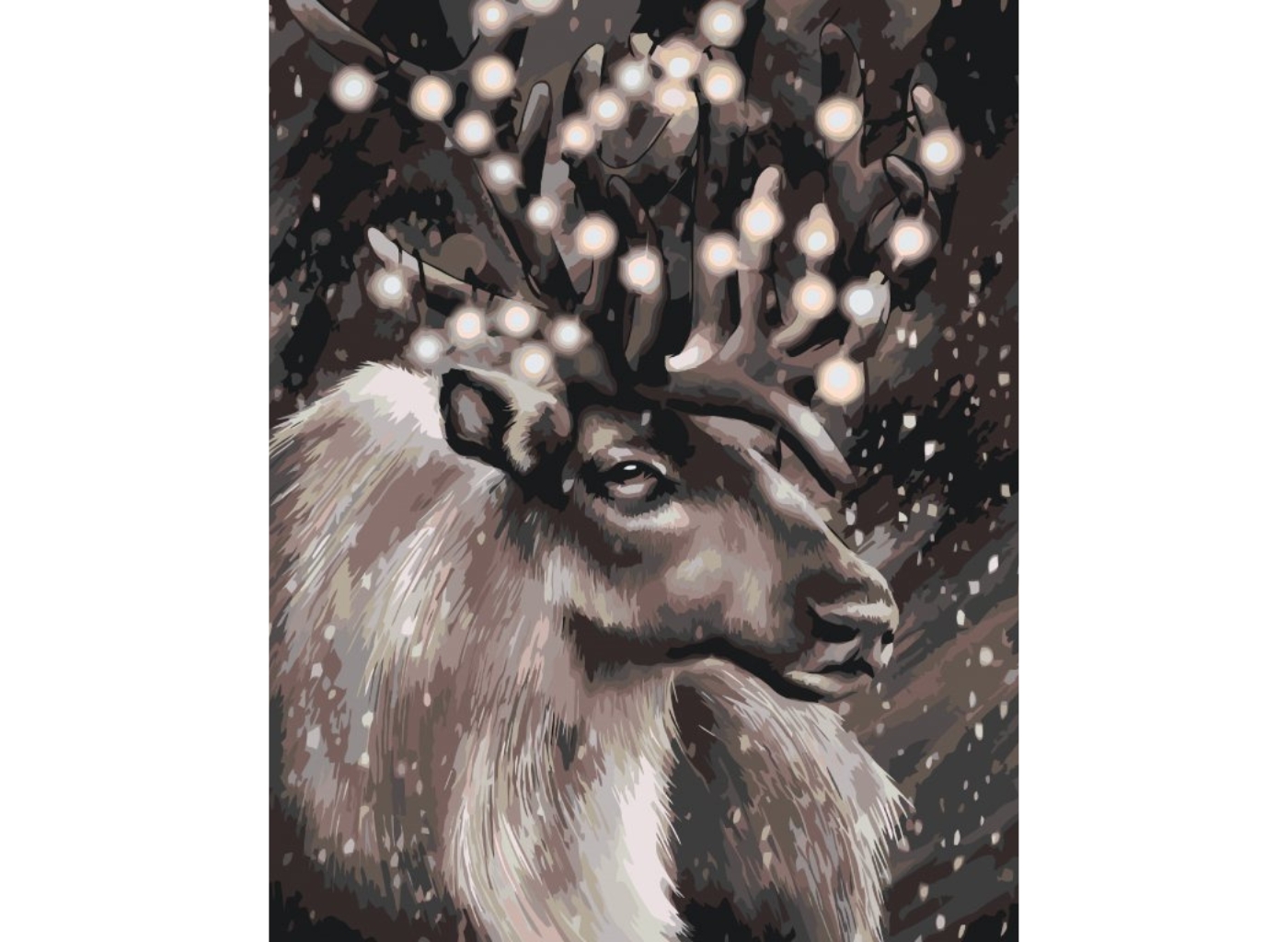 MALUJEŠ Malování podle čísel - AGNIESZKA MLECZEK - VÁNOČNÍ SOB Rozměr: 80x100 cm, Rámování: bez rámu a bez vypnutí plátna