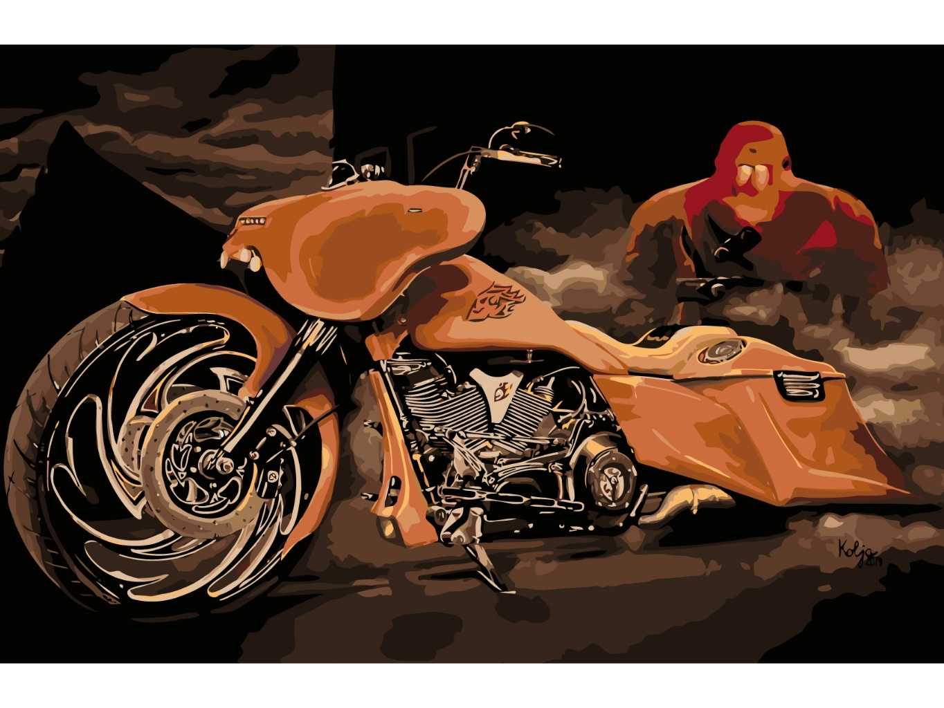 MALUJEŠ Malování podle čísel - KOLJA - GOLEM Rozměr: 40x60 cm, Rámování: bez rámu a bez vypnutí plátna
