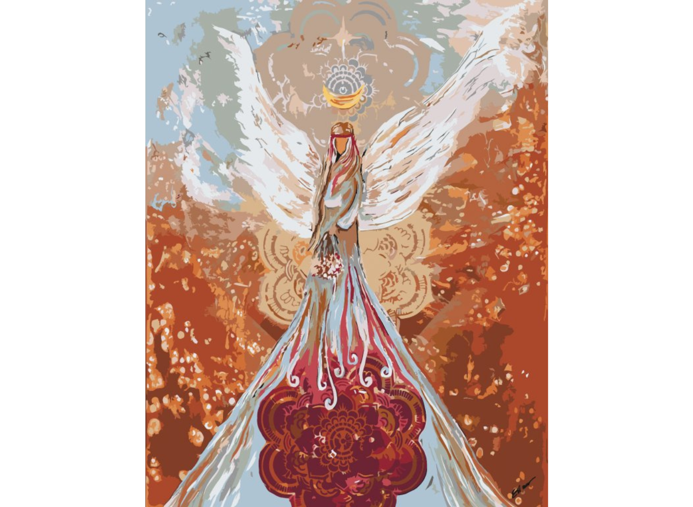 MALUJEŠ Malování podle čísel - ANDĚLÉ OD LENKY - DIVINE ANGEL Rozměr: 60x80 cm, Rámování: vypnuté plátno na rám