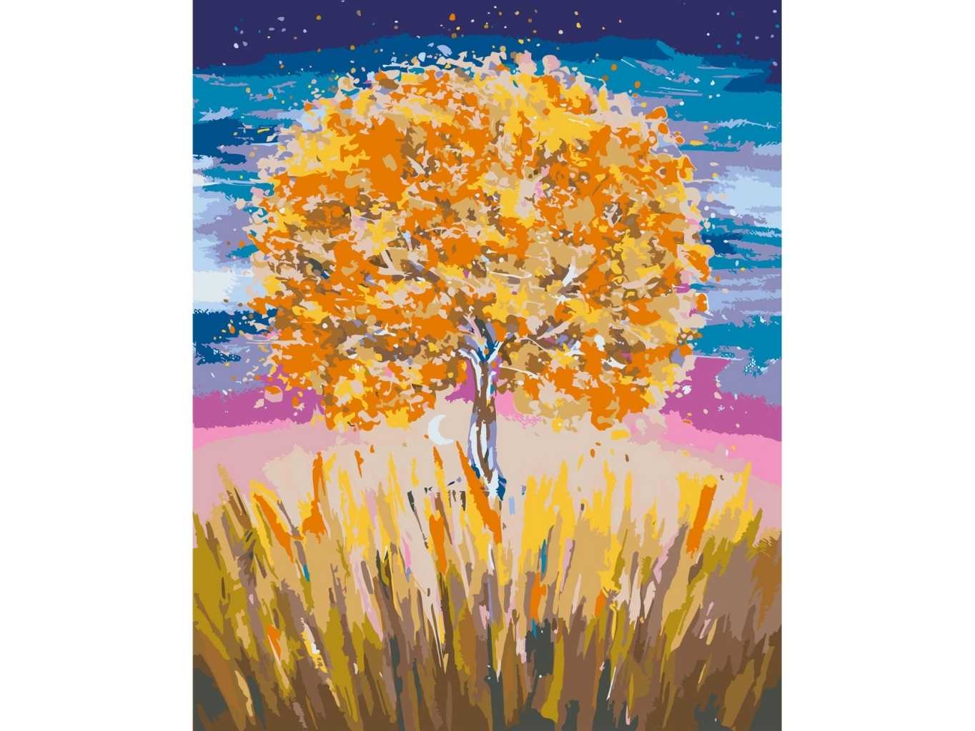 MALUJEŠ Malování podle čísel - ŘÍJEN by LOUISE ART Rozměr: 80x100 cm, Rámování: bez rámu a bez vypnutí plátna
