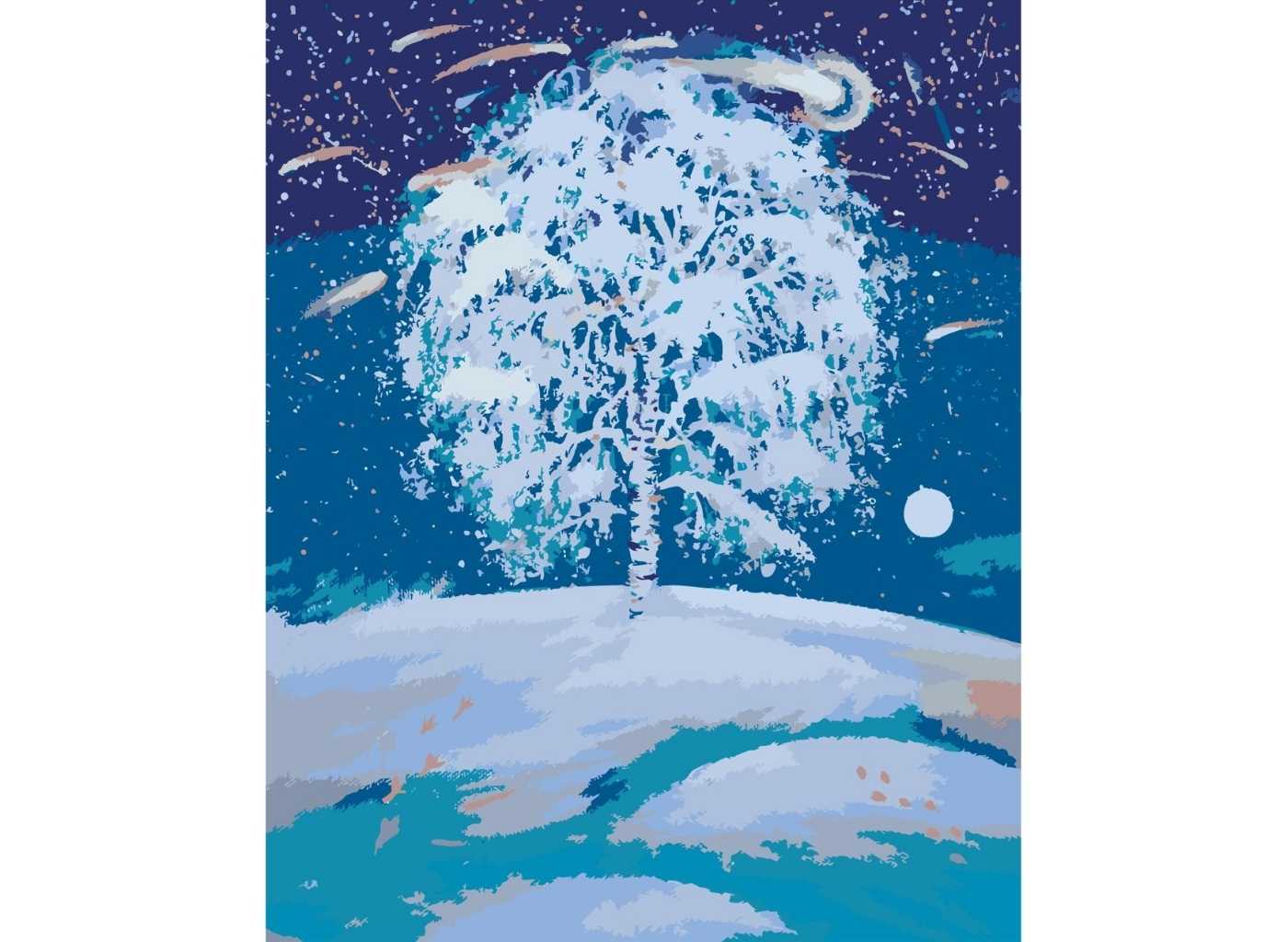 MALUJEŠ Malování podle čísel - LEDEN by LOUISE ART Rozměr: 60x80 cm, Rámování: vypnuté plátno na rám