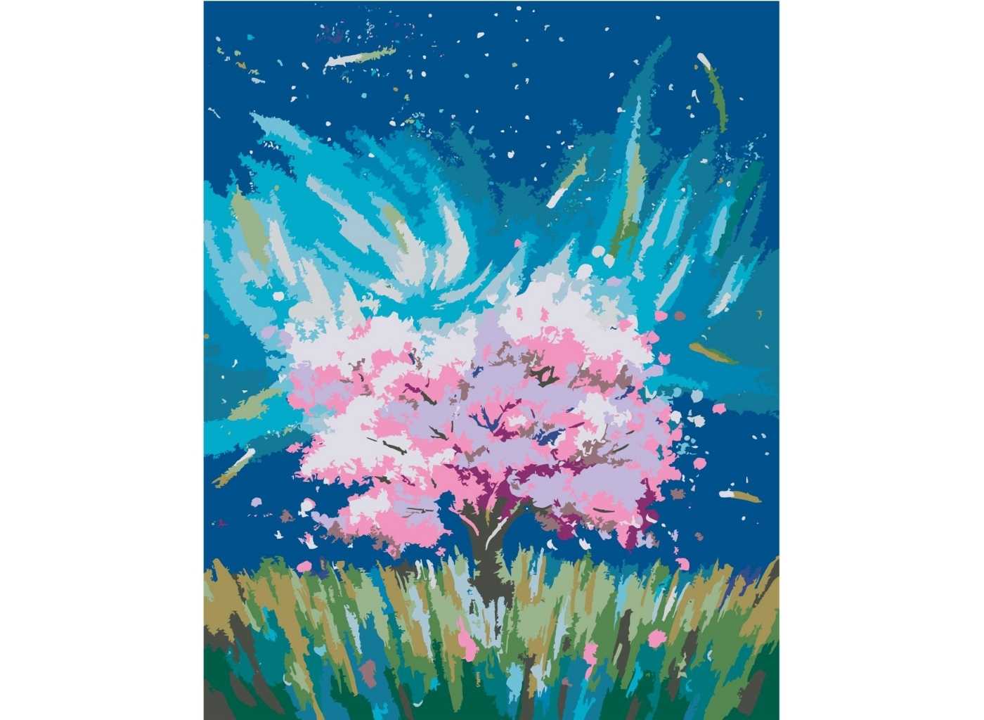 MALUJEŠ Malování podle čísel - KVĚTEN by LOUISE ART Rozměr: 40x50 cm, Rámování: bez rámu a bez vypnutí plátna