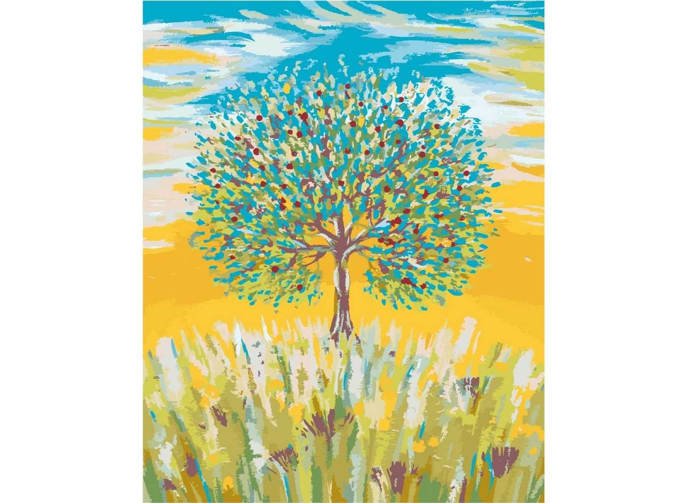 MALUJEŠ Malování podle čísel - ČERVEN by LOUISE ART Rozměr: 40x50 cm, Rámování: vypnuté plátno na rám
