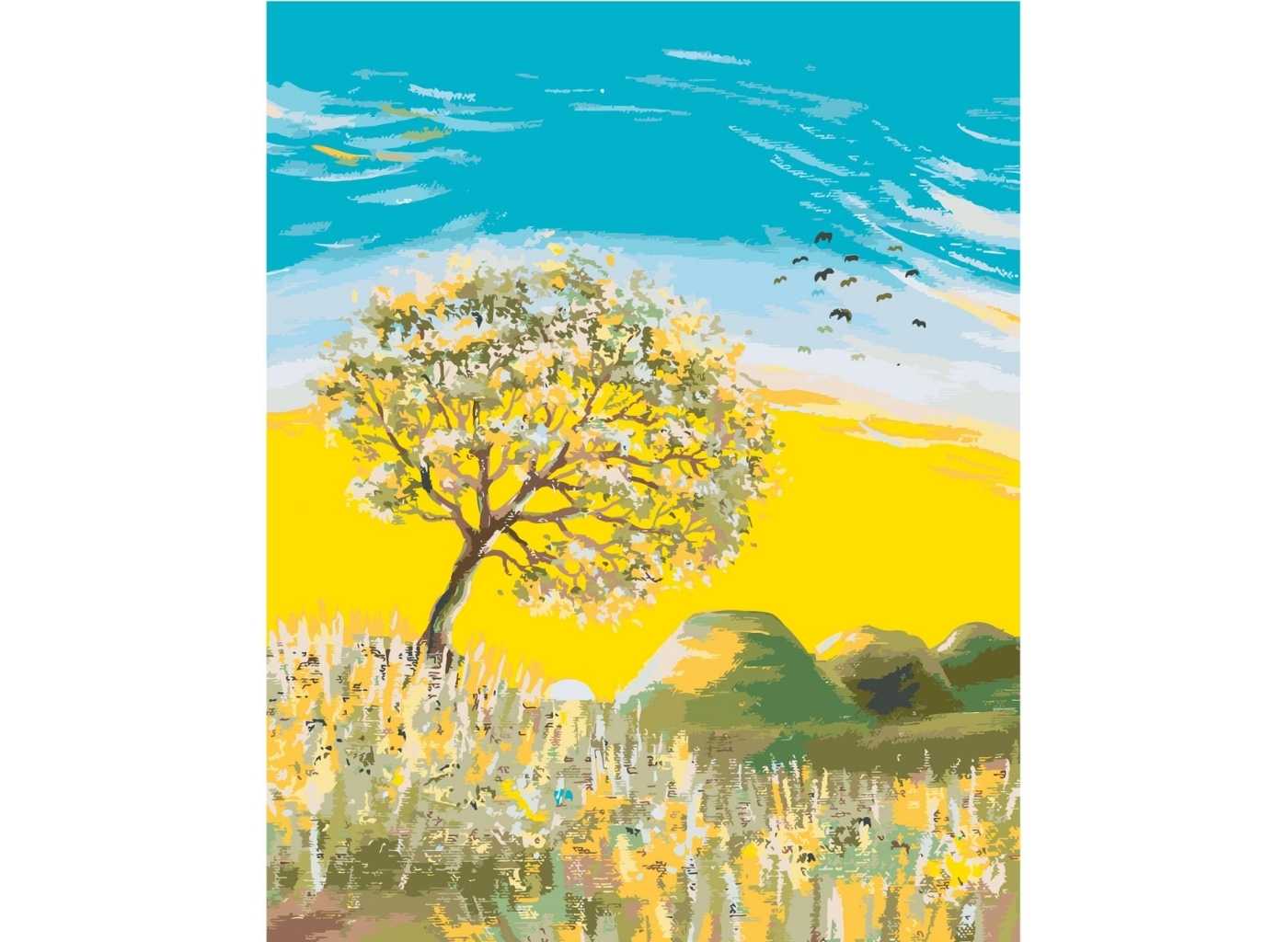 MALUJEŠ Malování podle čísel - ZÁŘÍ by LOUISE ART Rozměr: 60x80 cm, Rámování: bez rámu a bez vypnutí plátna