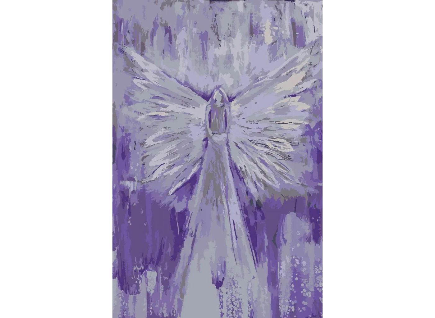 MALUJEŠ Malování podle čísel - ANDĚLÉ OD LENKY - LOVE ANGEL PURPLE Rozměr: 80 x 120 cm, Rámování: bez rámu a bez vypnutí plátna