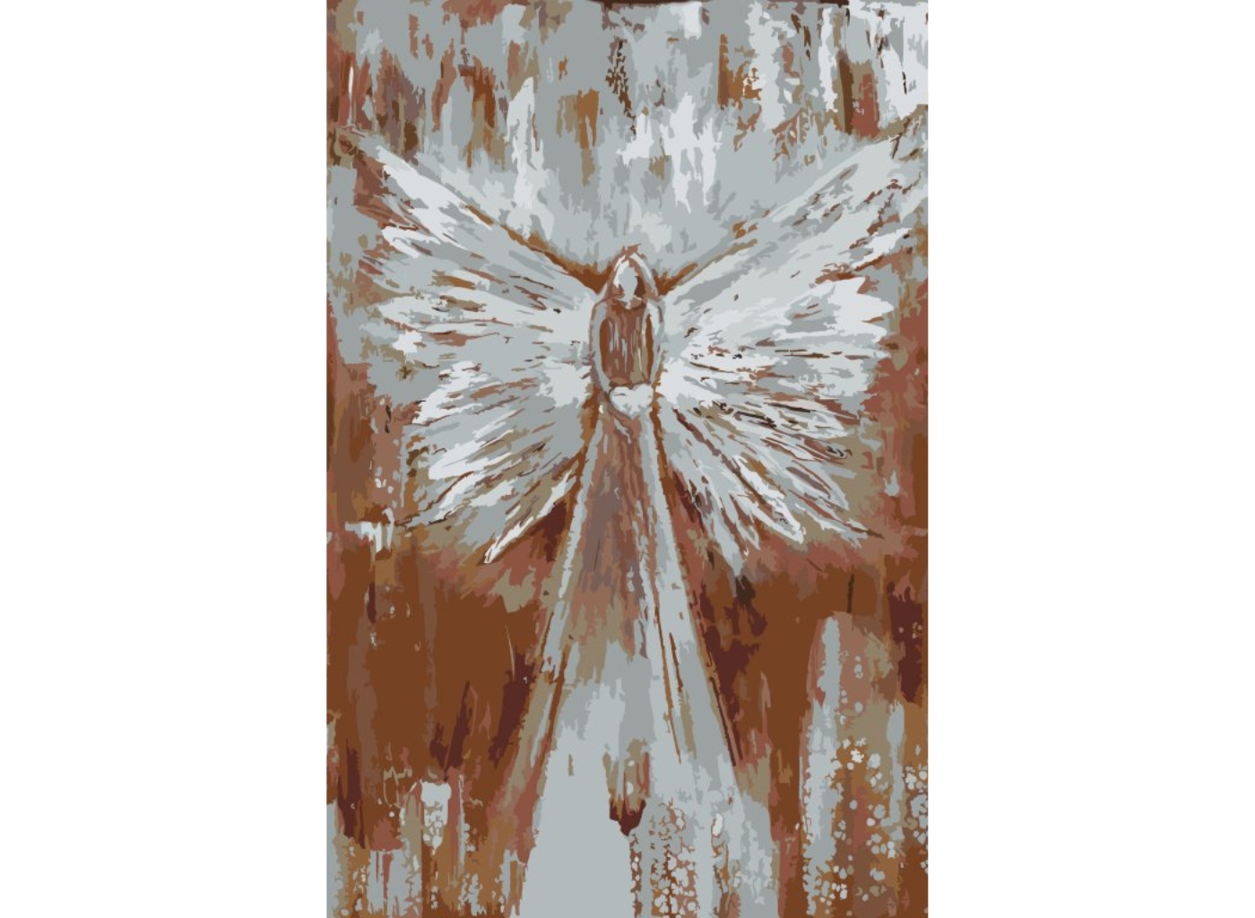 MALUJEŠ Malování podle čísel - ANDĚLÉ OD LENKY - LOVE ANGEL COPPER Rozměr: 80x120 cm, Rámování: bez rámu a bez vypnutí plátna