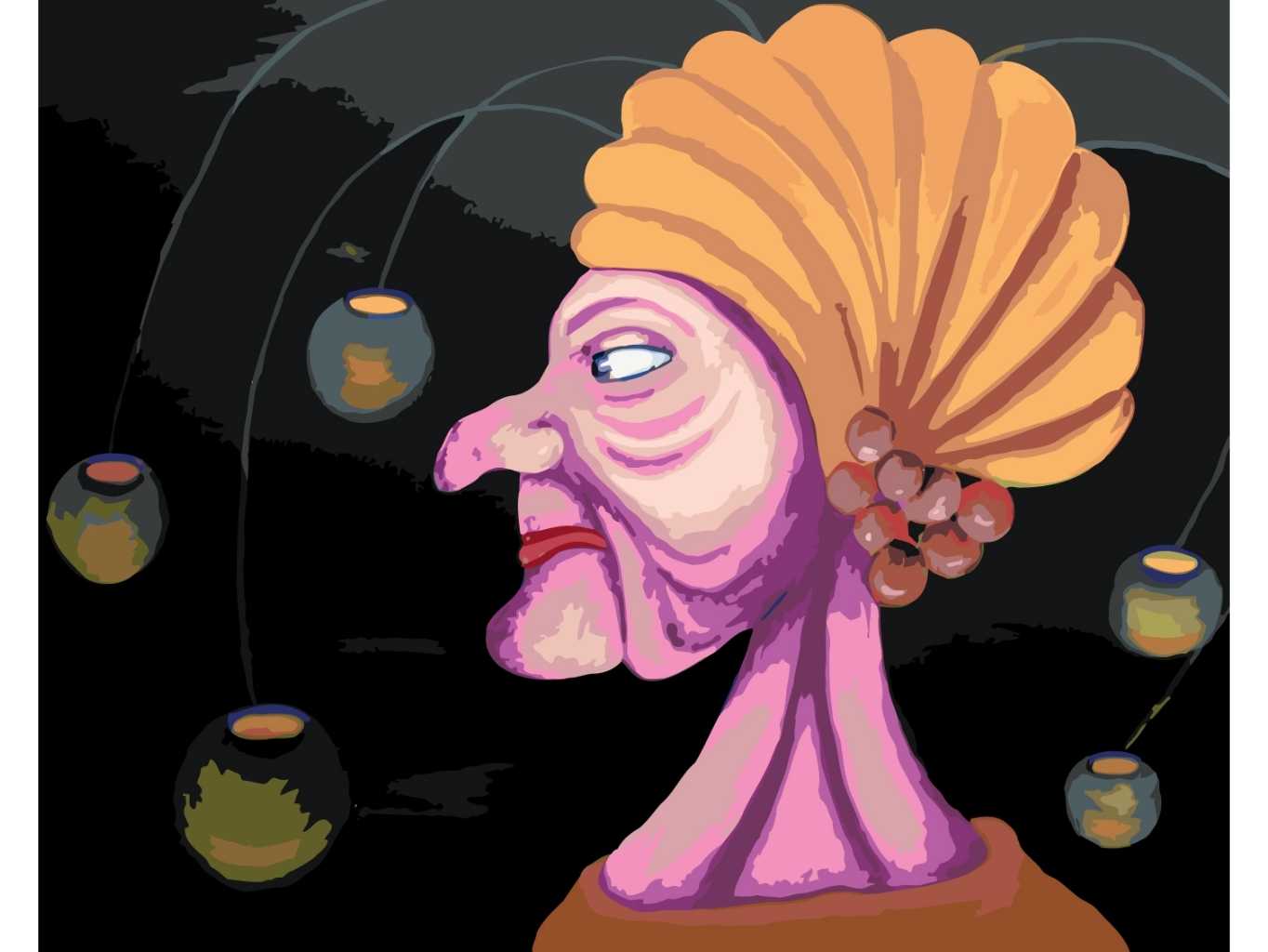 MALUJEŠ Malování podle čísel - KATEŘINA MAREYI - STARÁ ŽENA S TURBANEM Rozměr: 60x80 cm, Rámování: vypnuté plátno na rám