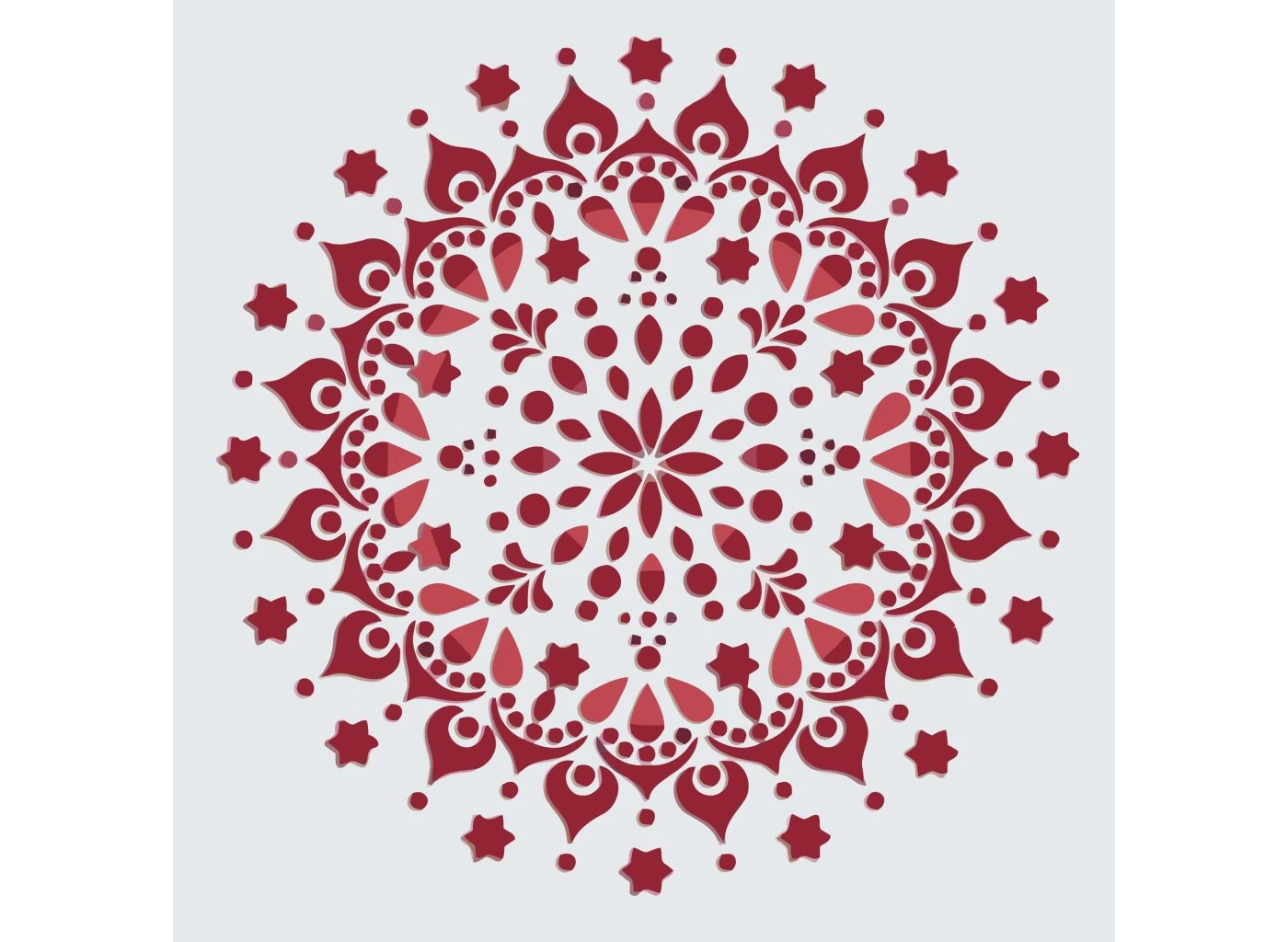 MALUJEŠ Malování podle čísel - MANDALA ČERVENO-BÍLÁ Rozměr: 50 x 50 cm, Rámování: bez rámu a bez vypnutí plátna