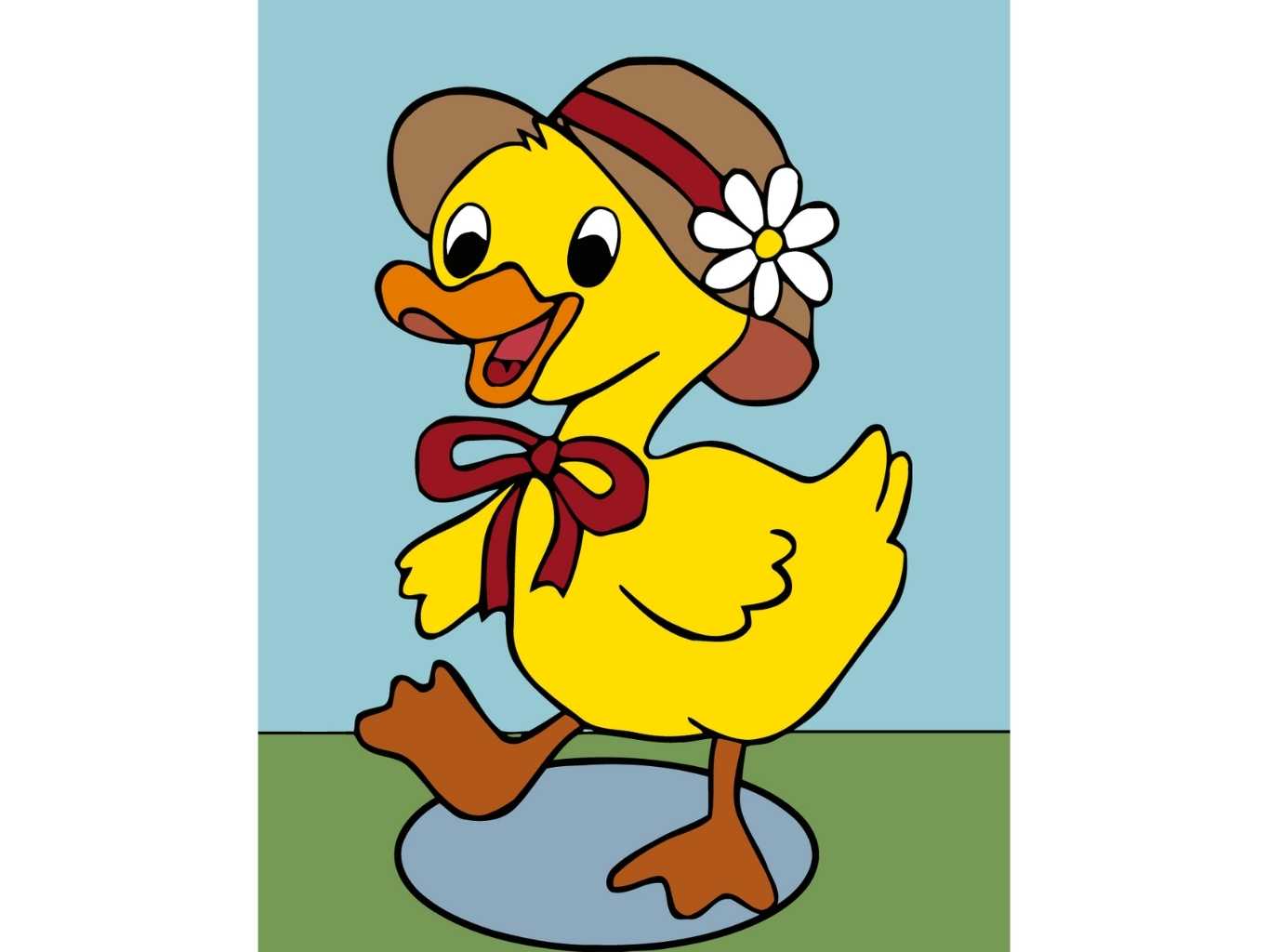 MALUJEŠ Malování podle čísel - VESELÉ KÁČÁTKO V KALUŽI Rozměr: 30x40 cm, Rámování: vypnuté plátno na rám