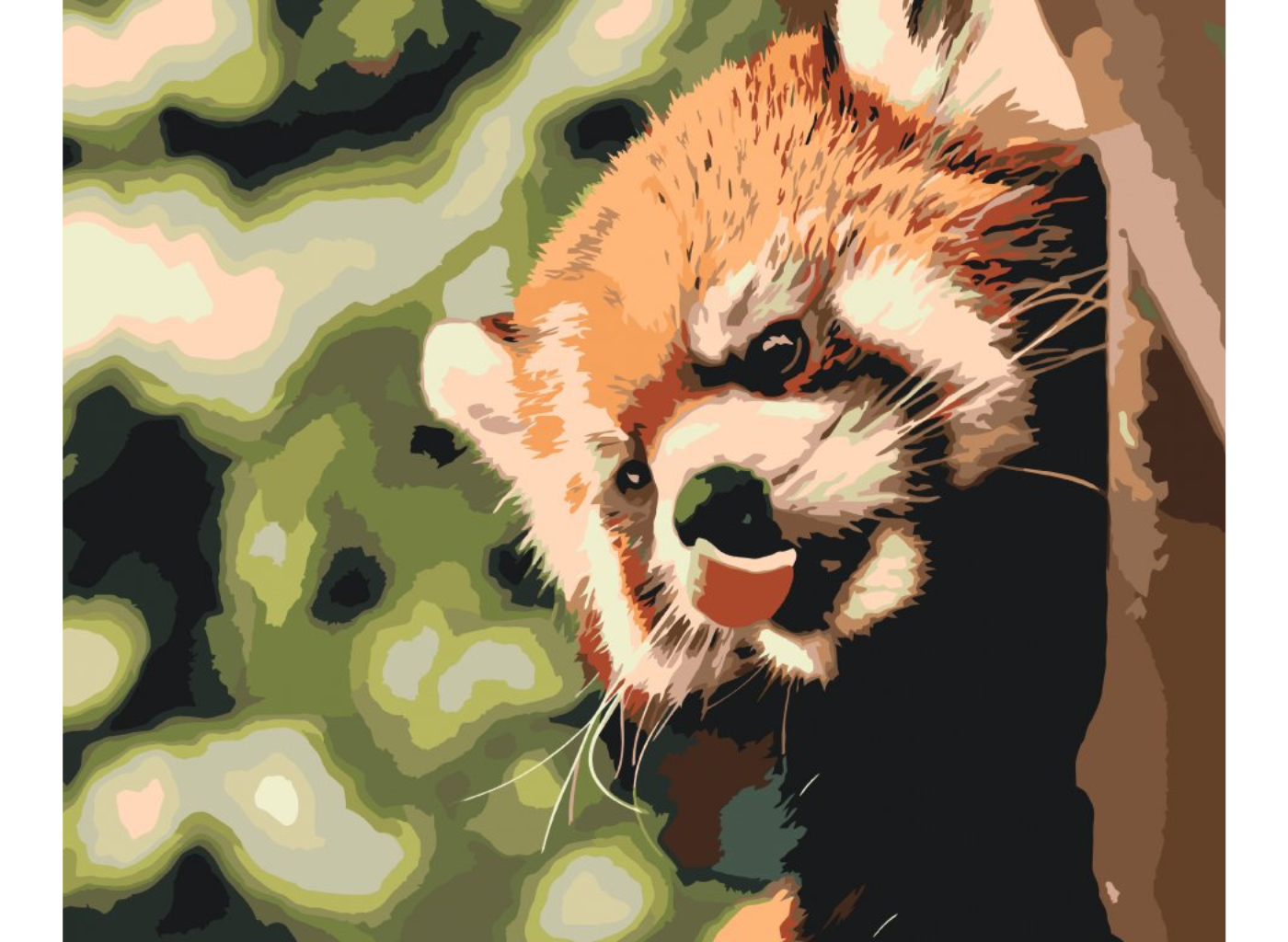 MALUJEŠ Malování podle čísel - PANDA ČERVENÁ Rozměr: 80x100 cm, Rámování: vypnuté plátno na rám