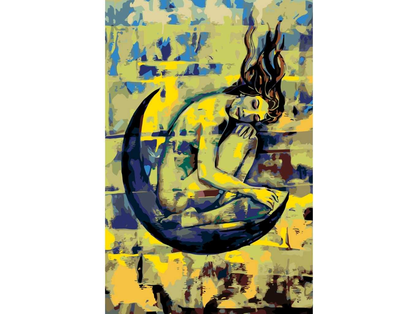 MALUJEŠ Malování podle čísel - GULISTAAN - TEMNÉ SNY Rozměr: 60x80 cm, Rámování: vypnuté plátno na rám
