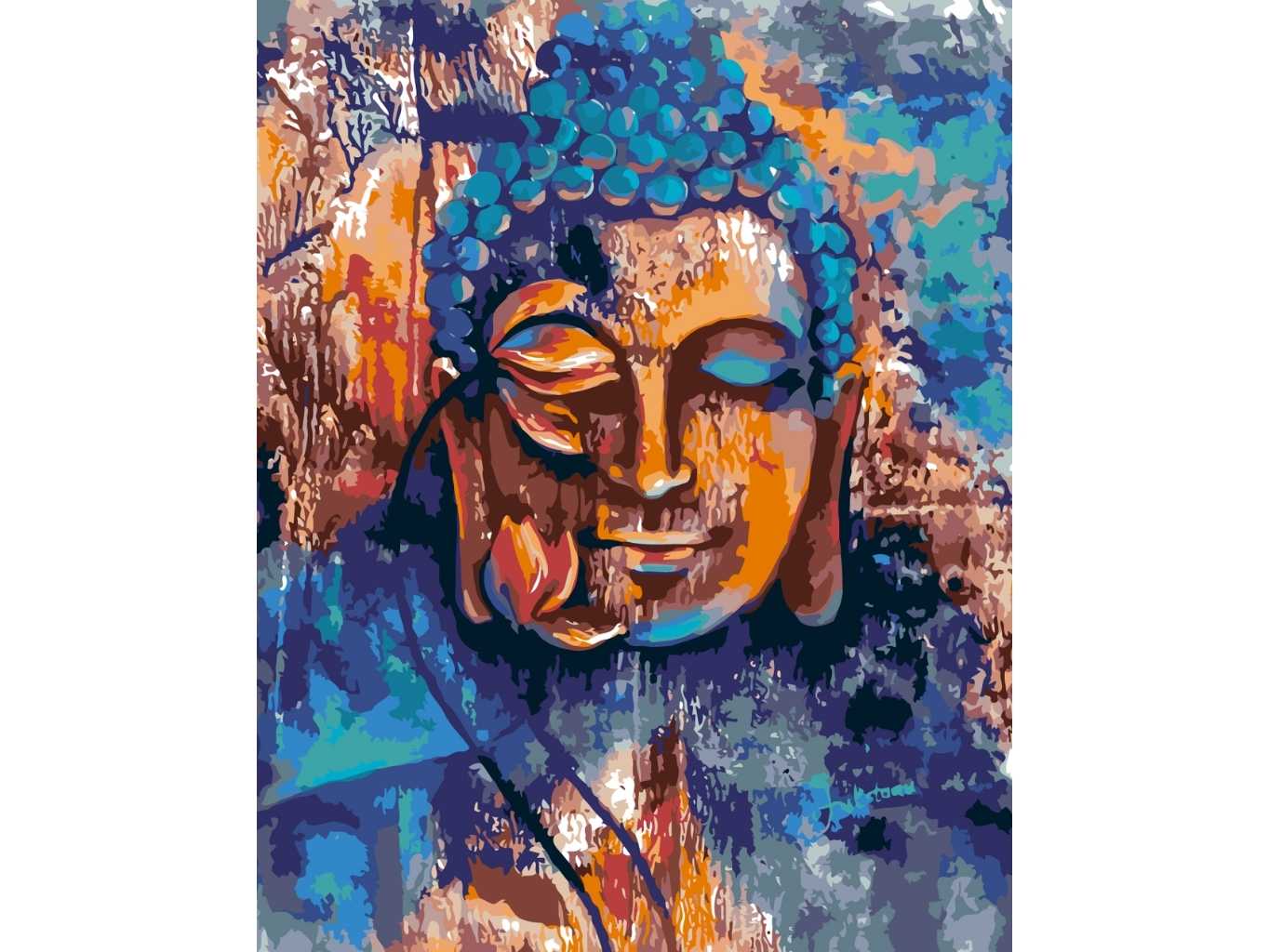 MALUJEŠ Malování podle čísel - GULISTAAN - BUDDHA V MÍRU Rozměr: 80x100 cm, Rámování: vypnuté plátno na rám
