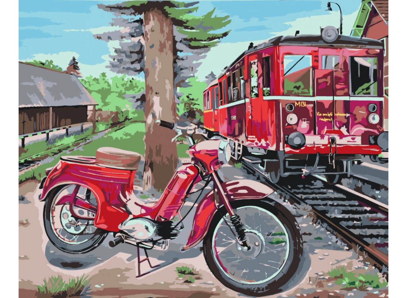 MALUJEŠ Malování podle čísel - KOLJA - PIONÝR Rozměr: 40x60 cm, Rámování: vypnuté plátno na rám