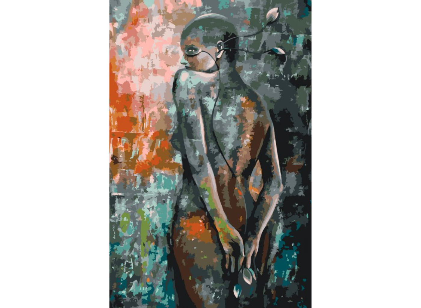 MALUJEŠ Malování podle čísel - GULISTAAN - VNÍMÁNÍ Rozměr: 80x120 cm, Rámování: vypnuté plátno na rám