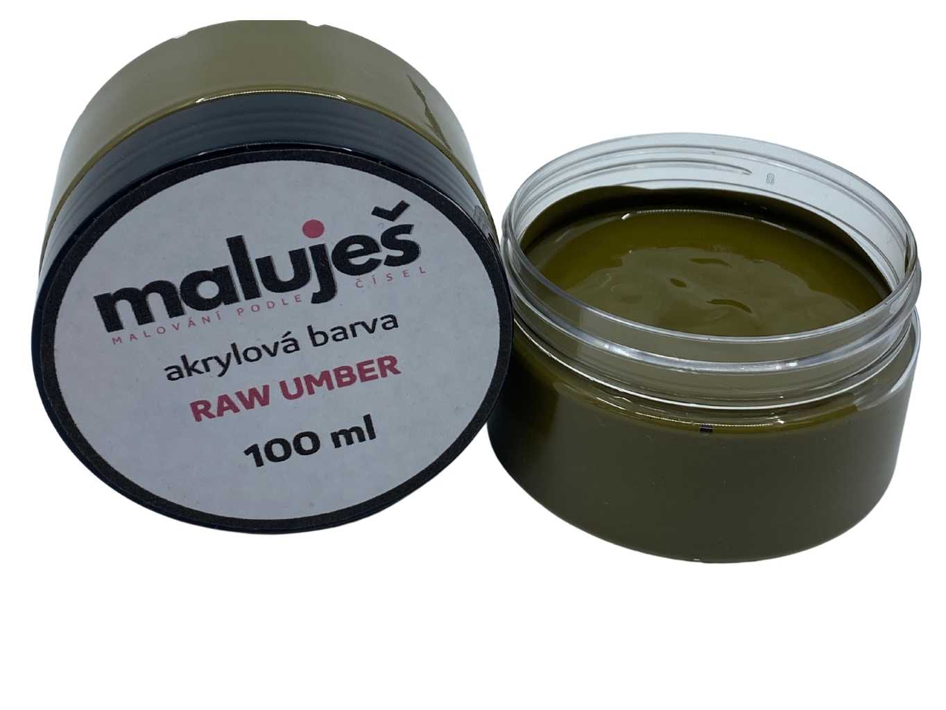 MALUJEŠ Malování podle čísel - AKRYLOVÁ BARVA - RAW UMBER - 100 ml