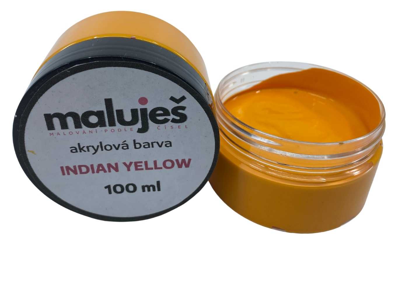 MALUJEŠ Malování podle čísel - AKRYLOVÁ BARVA - INDIAN YELLOW - 100 ml