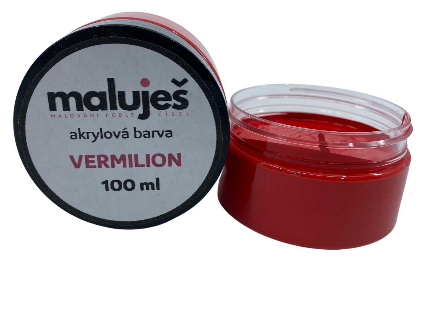 MALUJEŠ Malování podle čísel - AKRYLOVÁ BARVA - VERMILION - 100 ml