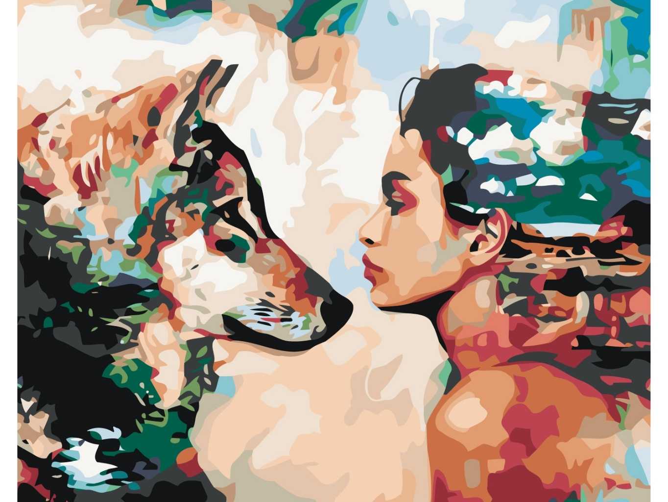 MALUJEŠ Malování podle čísel - Z OČÍ DO OČÍ Rozměr: 60x80 cm, Rámování: vypnuté plátno na rám
