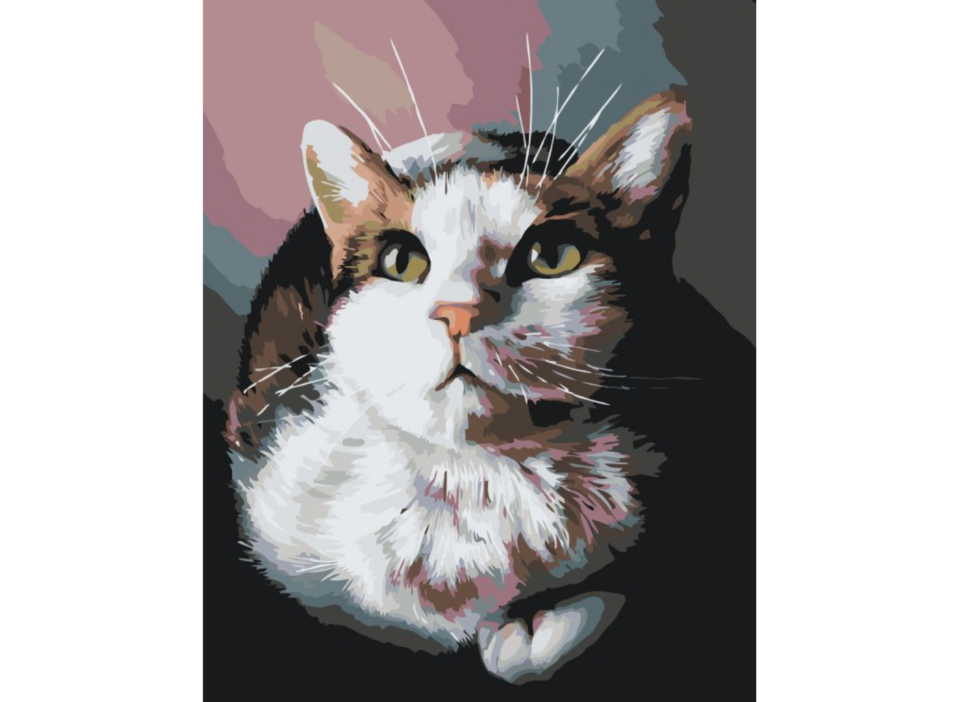 MALUJEŠ Malování podle čísel - AGNIESZKA MLECZEK - KOČKA SE ZELENÝMA OČIMA Rozměr: 80x100 cm, Rámování: bez rámu a bez vypnutí plátna