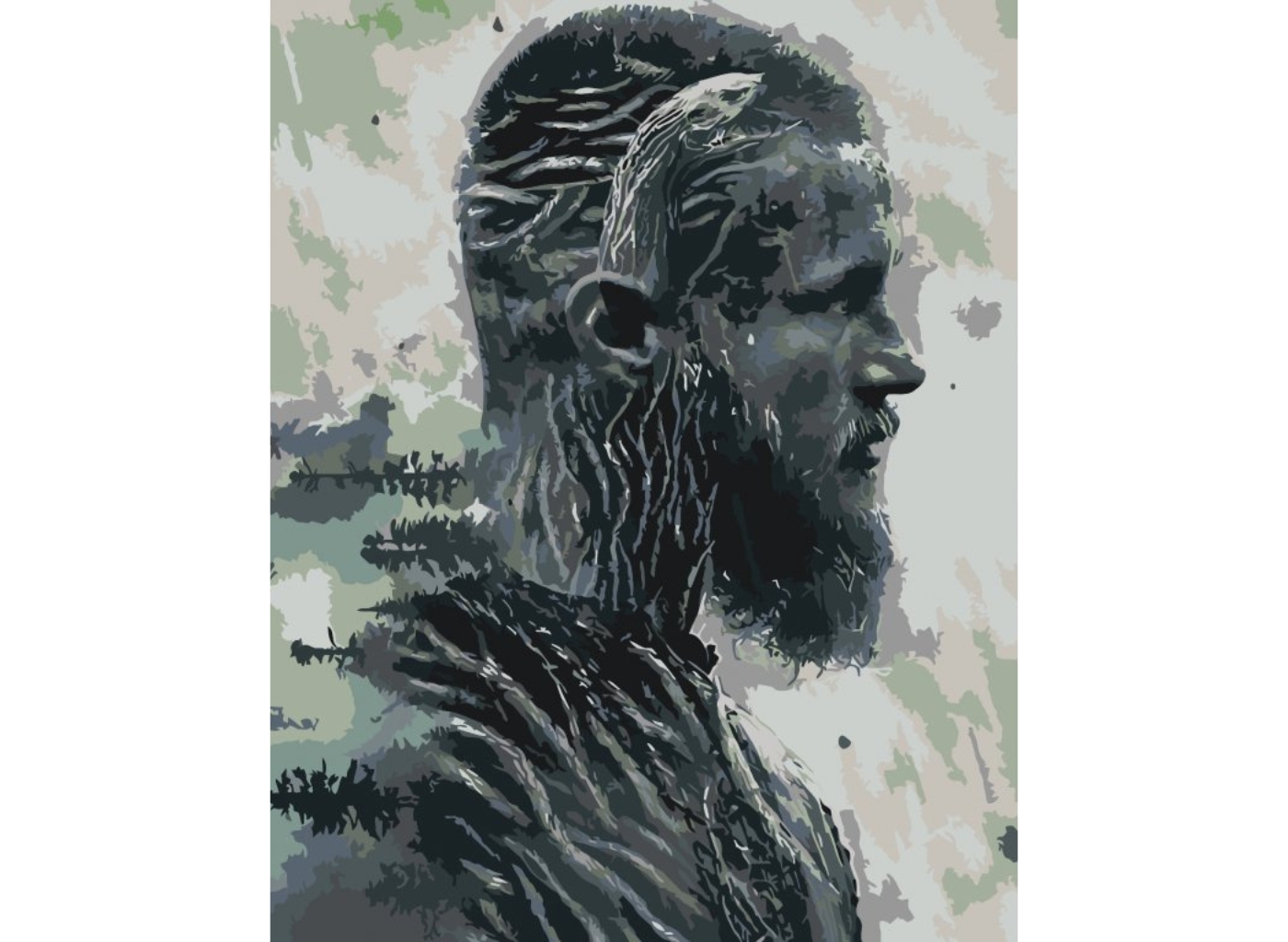 MALUJEŠ Malování podle čísel - VIKINGOVÉ - RAGNAR Rozměr: 40x50 cm, Rámování: bez rámu a bez vypnutí plátna