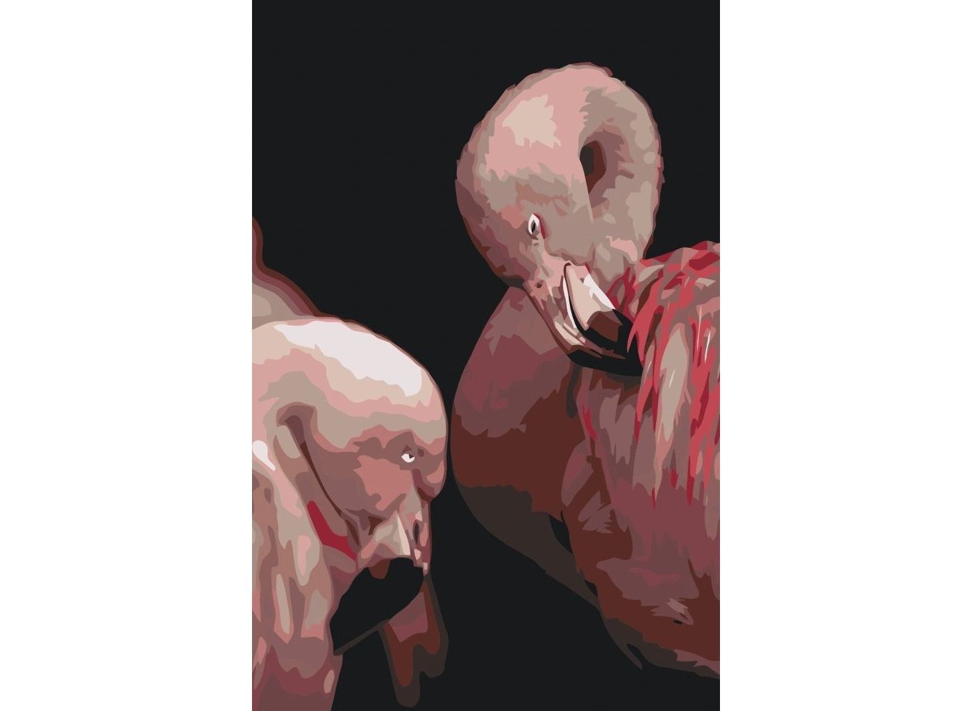 MALUJEŠ Malování podle čísel - DVA PLAMEŇÁCI Rozměr: 80 x 120 cm, Rámování: vypnuté plátno na rám