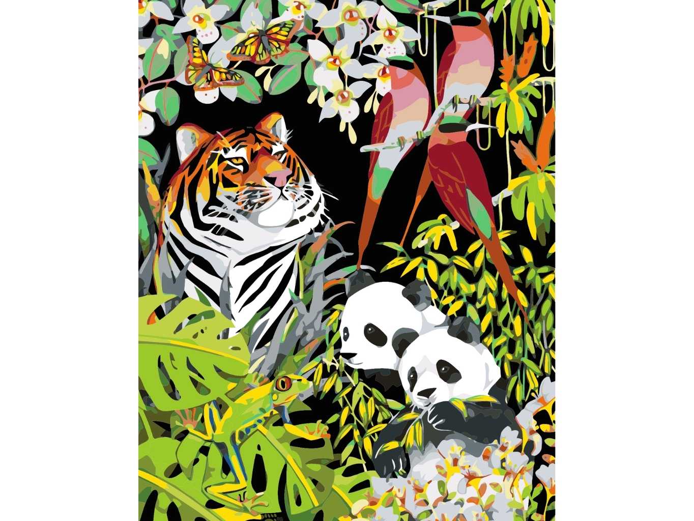 MALUJEŠ Malování podle čísel - TYGŘÍ FANTAZIE - LESLEY HALLAS / IBD LICENSING UK Rozměr: 80x100 cm, Rámování: bez rámu a bez vypnutí plátna