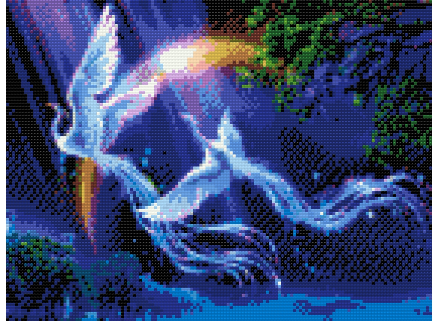 MALUJEŠ Diamantové malování - LETÍCÍ FÉNIX Rozměr: 60x80 cm, Rámování: vypnuté plátno na rám