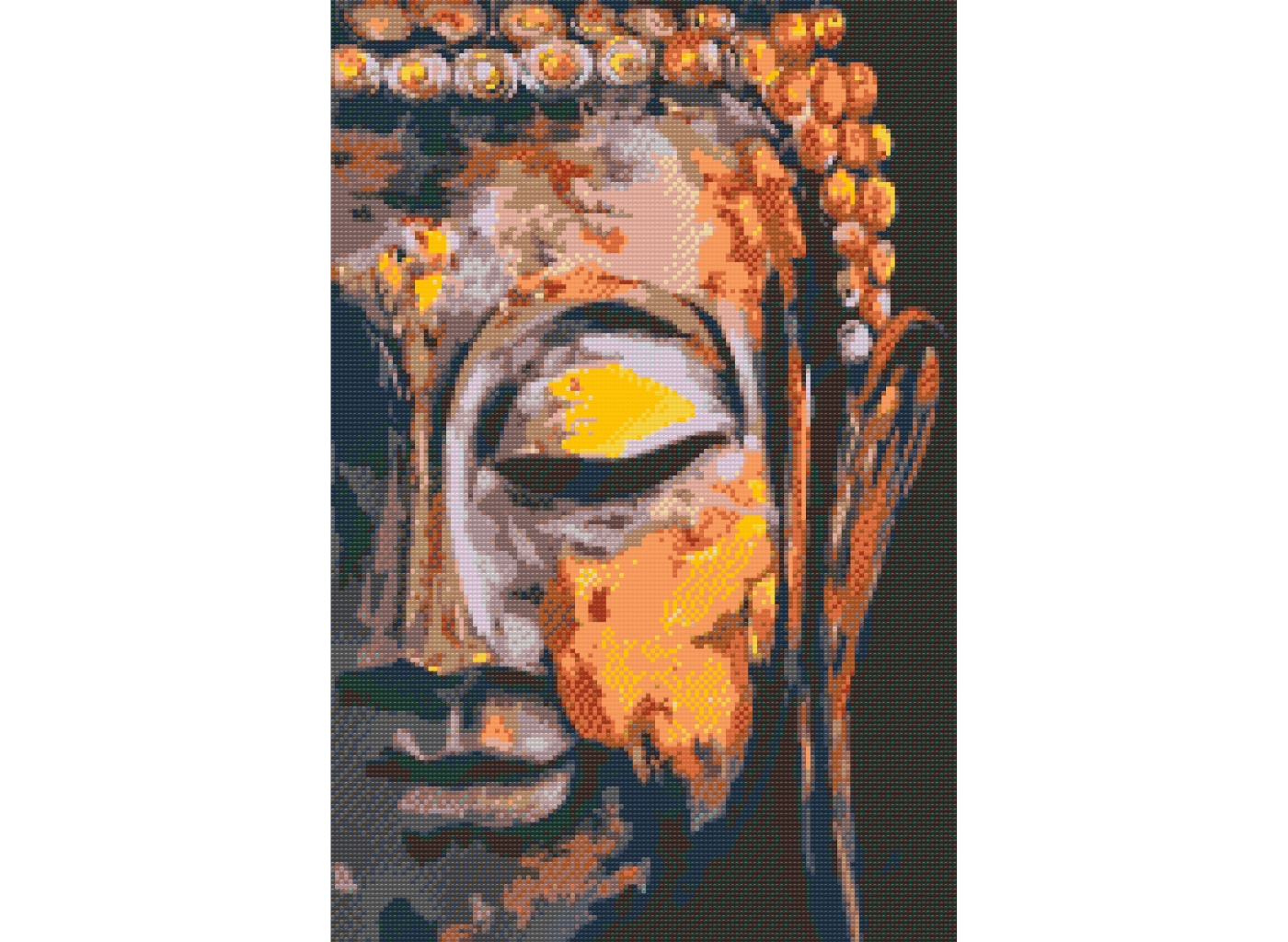 MALUJEŠ Diamantové malování - BUDDHA Rozměr: 40x60 cm, Rámování: vypnuté plátno na rám