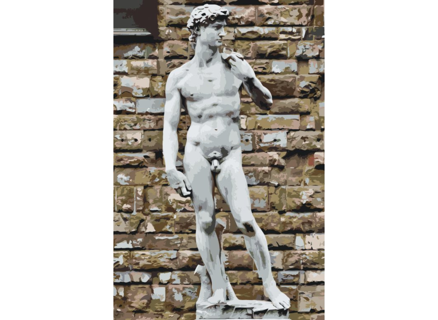 MALUJEŠ Malování podle čísel - SOCHA DAVIDA OD MICHELANGELA Rozměr: 80x120 cm, Rámování: vypnuté plátno na rám