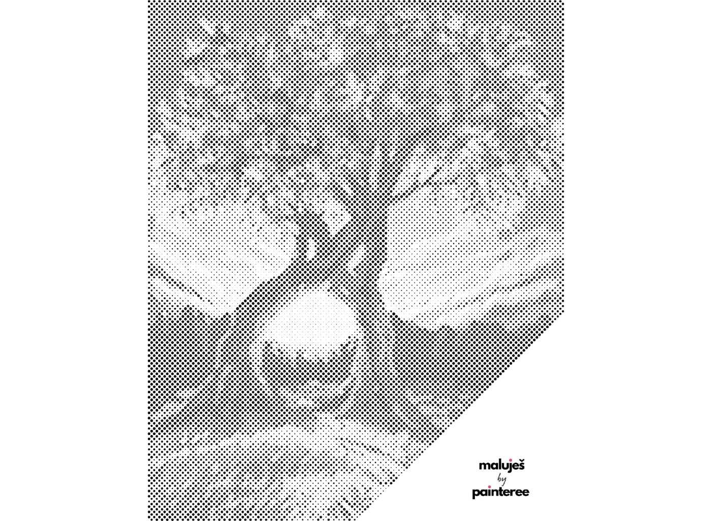 MALUJEŠ Tečkování - ROMANTICKÉ STROMY Barva: Modrá, Rozměr: 80x100 cm, Rámování: bez rámu a bez vypnutí plátna