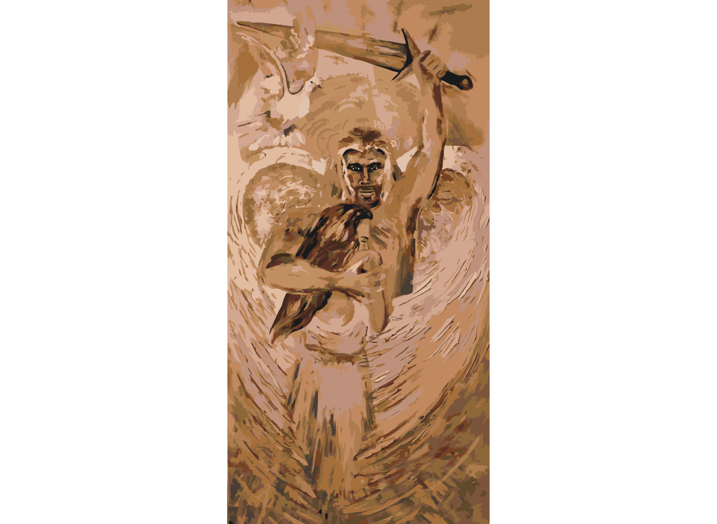 MALUJEŠ Malování podle čísel - OBRAZY OD LENKY - OCHRÁNCE Rozměr: 40x80 cm, Rámování: vypnuté plátno na rám