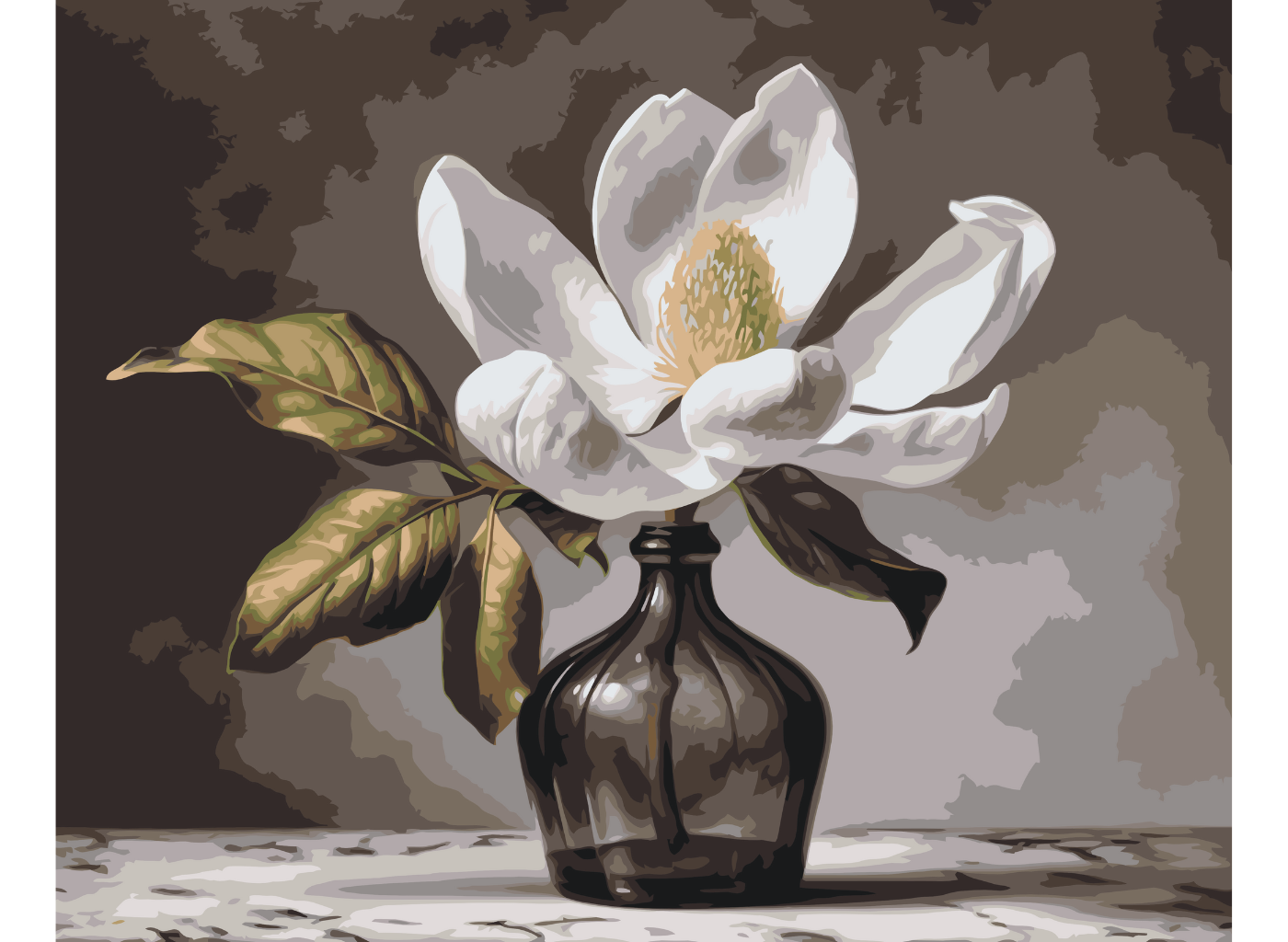 MALUJEŠ Malování podle čísel - ROZTOMILÁ MAGNOLIE II Rozměr: 80x100 cm, Rámování: bez rámu a bez vypnutí plátna