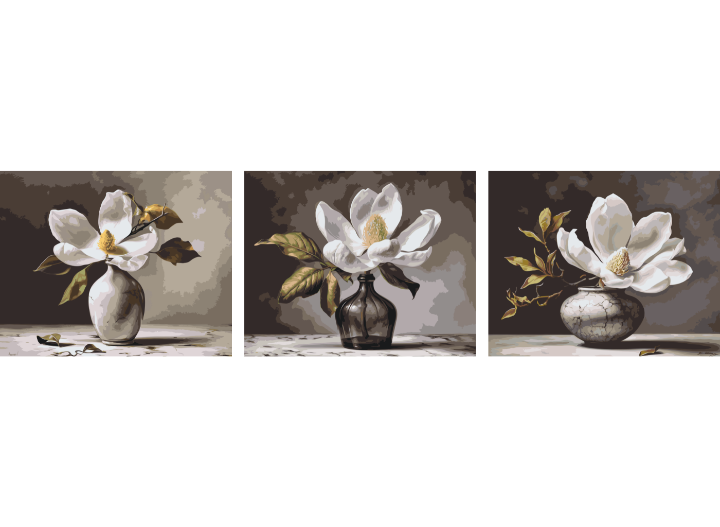 MALUJEŠ Malování podle čísel - SET ROZTOMILÁ MAGNOLIE Rozměr: 80x100 cm, Rámování: bez rámu a bez vypnutí plátna