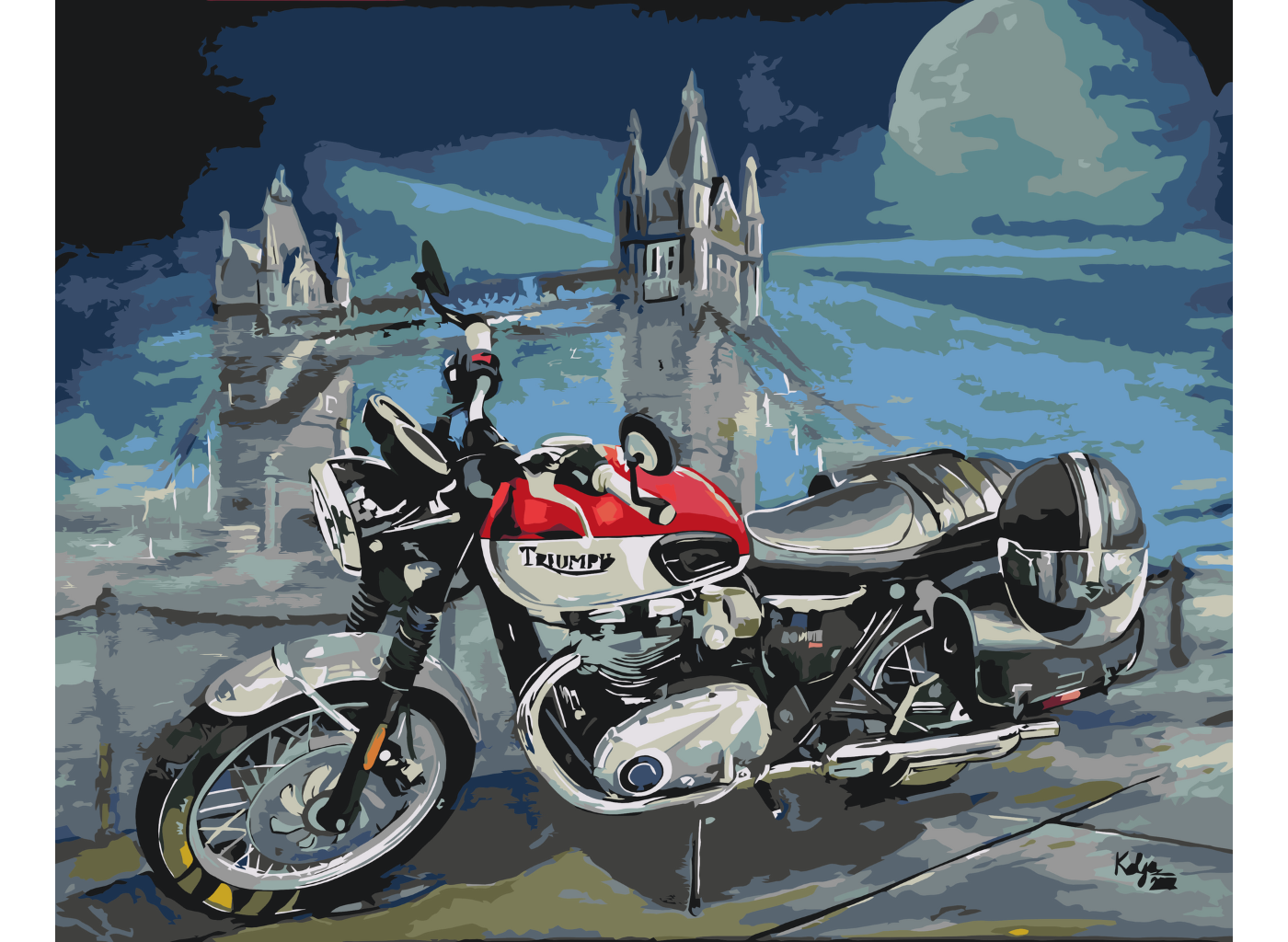 MALUJEŠ Malování podle čísel - KOLJA - TRIUMPH LONDÝN Rozměr: 40x60 cm, Rámování: vypnuté plátno na rám