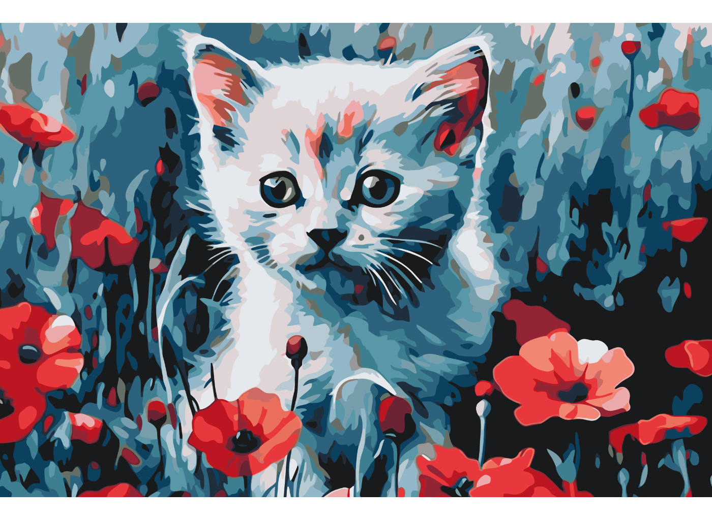 MALUJEŠ Malování podle čísel - KOTĚ NA LOUCE Rozměr: 40x60 cm, Rámování: vypnuté plátno na rám