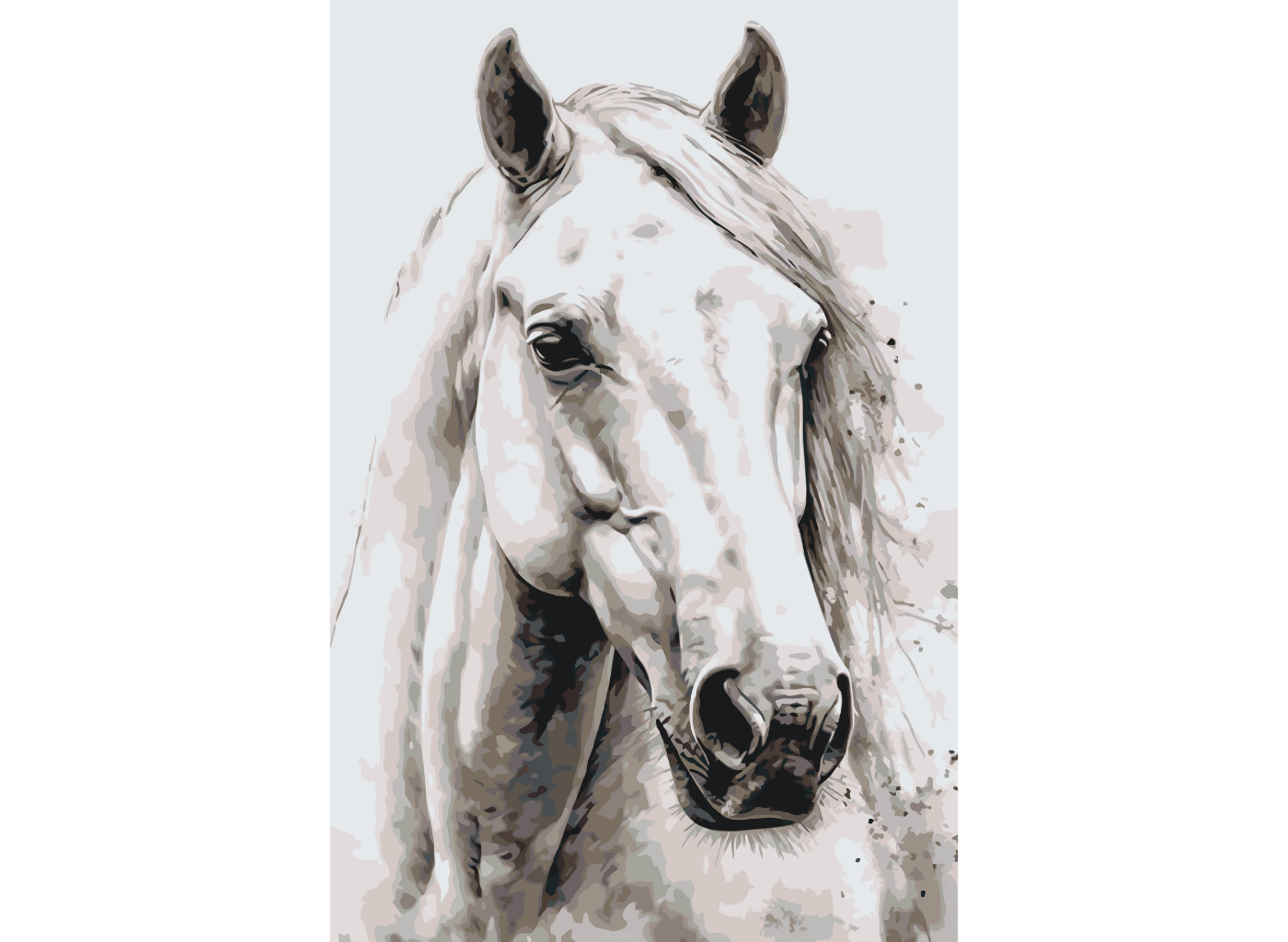 MALUJEŠ Malování podle čísel - BÍLÝ HŘEBEC Rozměr: 80x120 cm, Rámování: bez rámu a bez vypnutí plátna