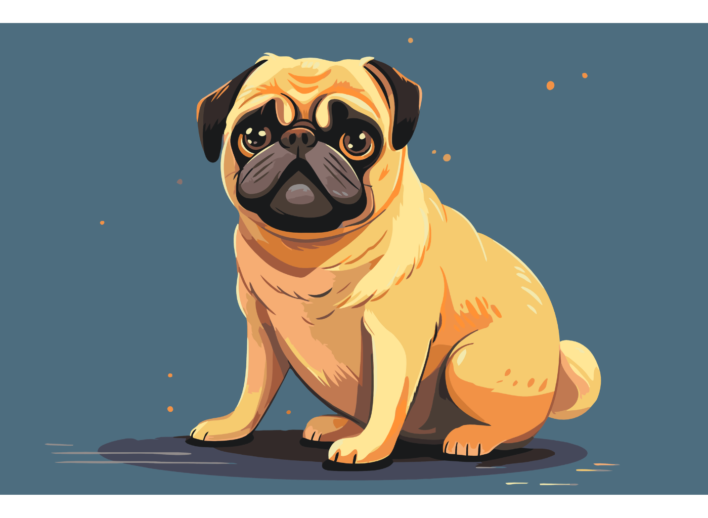 MALUJEŠ Malování podle čísel - MALOVANÝ MOPS Rozměr: 40x60 cm, Rámování: bez rámu a bez vypnutí plátna
