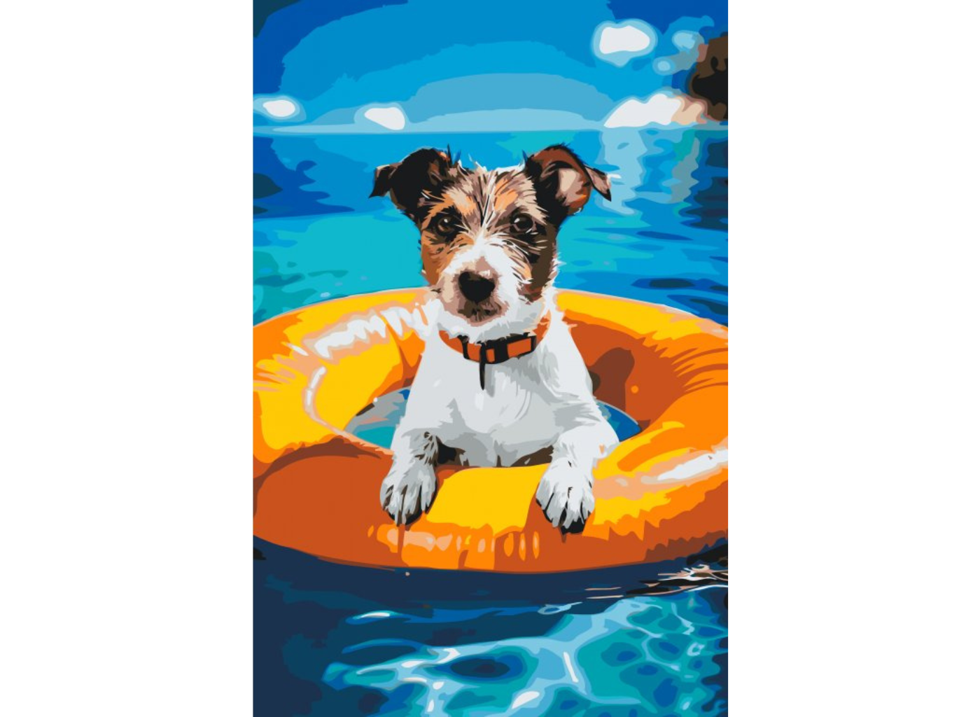 MALUJEŠ Malování podle čísel - JACK RUSSELL Rozměr: 60x80 cm, Rámování: vypnuté plátno na rám