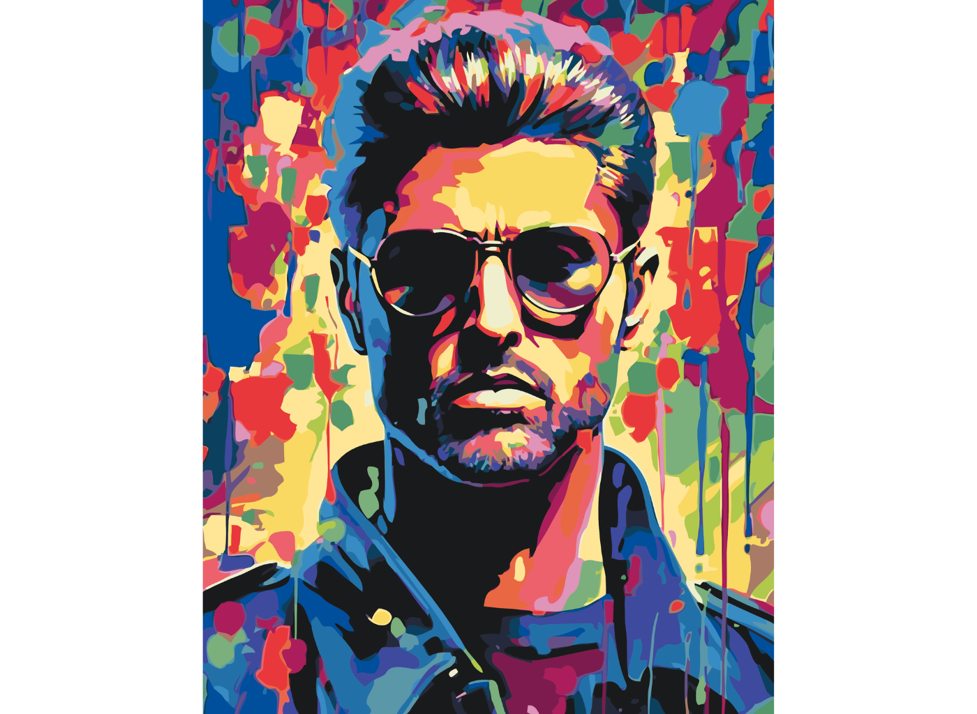 MALUJEŠ Malování podle čísel - GEORGE MICHAEL Rozměr: 80x100 cm, Rámování: bez rámu a bez vypnutí plátna