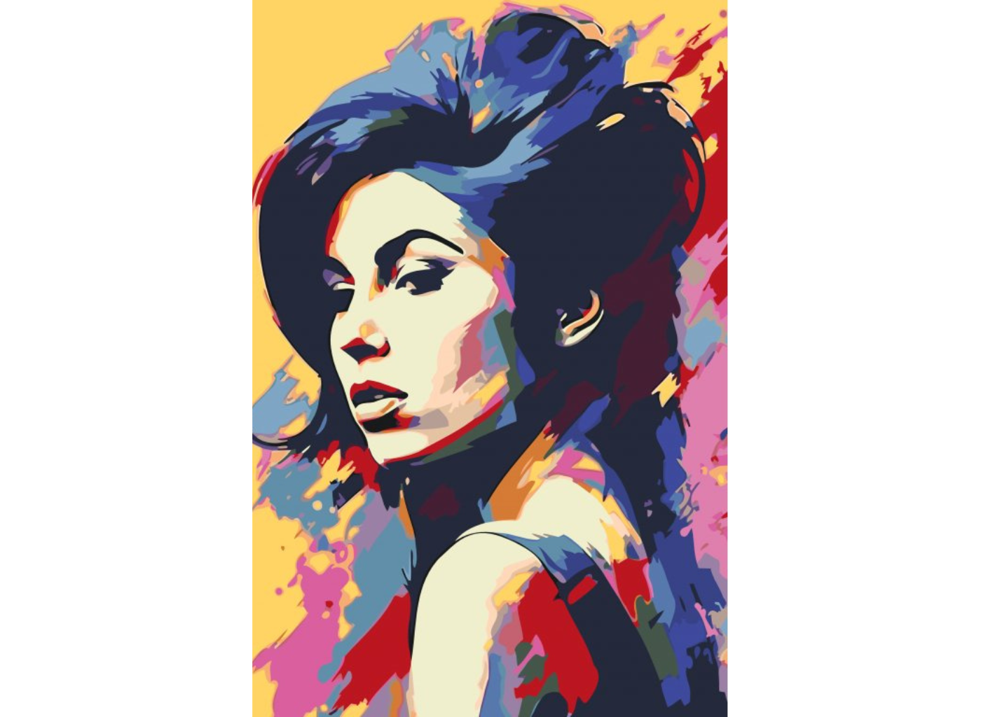 MALUJEŠ Malování podle čísel - AMY WINEHOUSE Rozměr: 40x60 cm, Rámování: bez rámu a bez vypnutí plátna