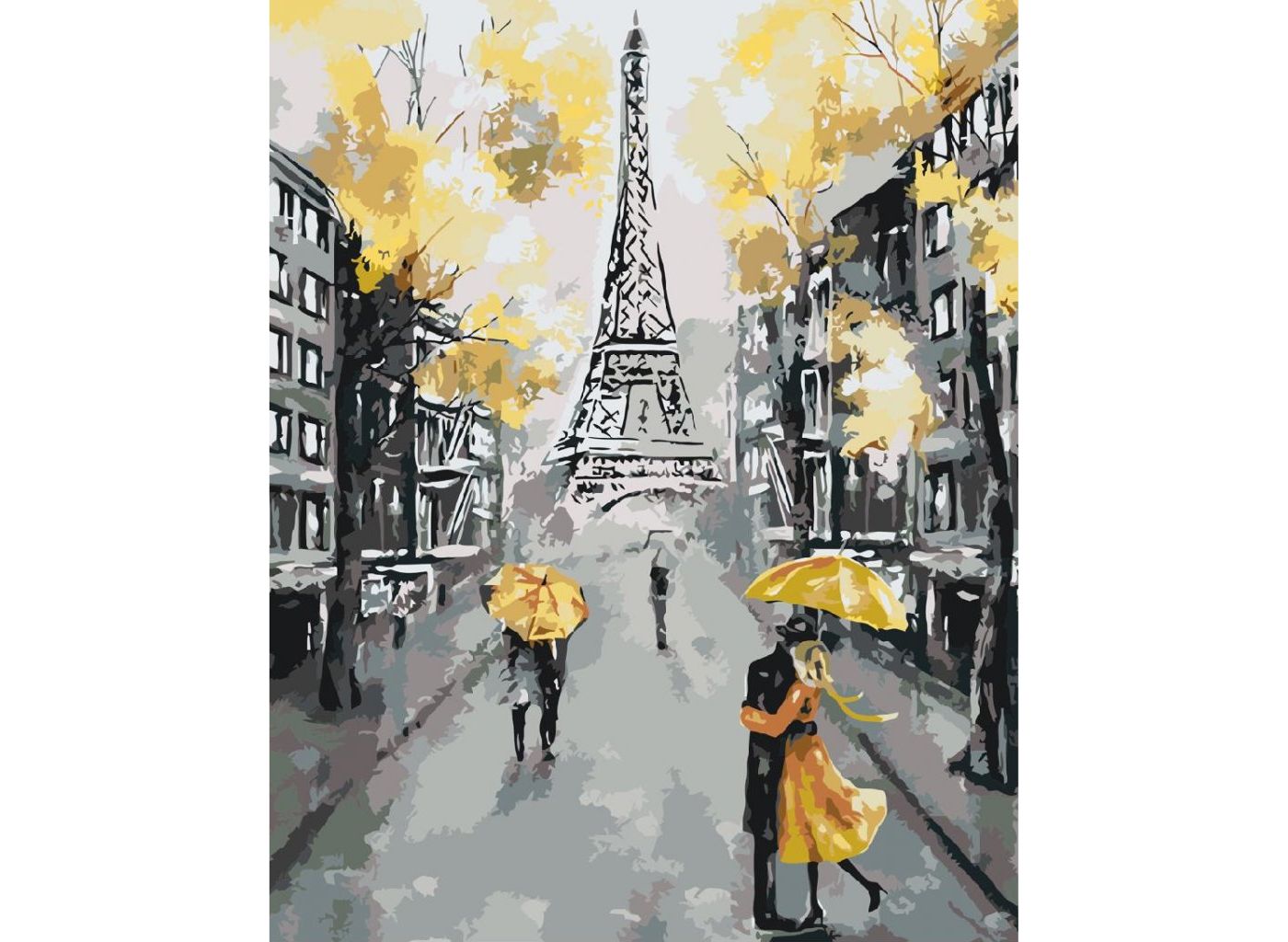 MALUJEŠ Malování podle čísel - KVETOUCÍ PAŘÍŽ - ŽLUTÁ Rozměr: 60x80 cm, Rámování: bez rámu a bez vypnutí plátna