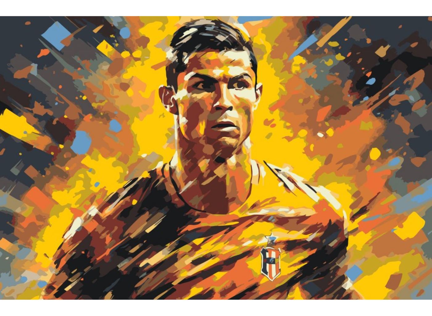 MALUJEŠ Malování podle čísel - CRISTIANO RONALDO Rozměr: 80x120 cm, Rámování: vypnuté plátno na rám