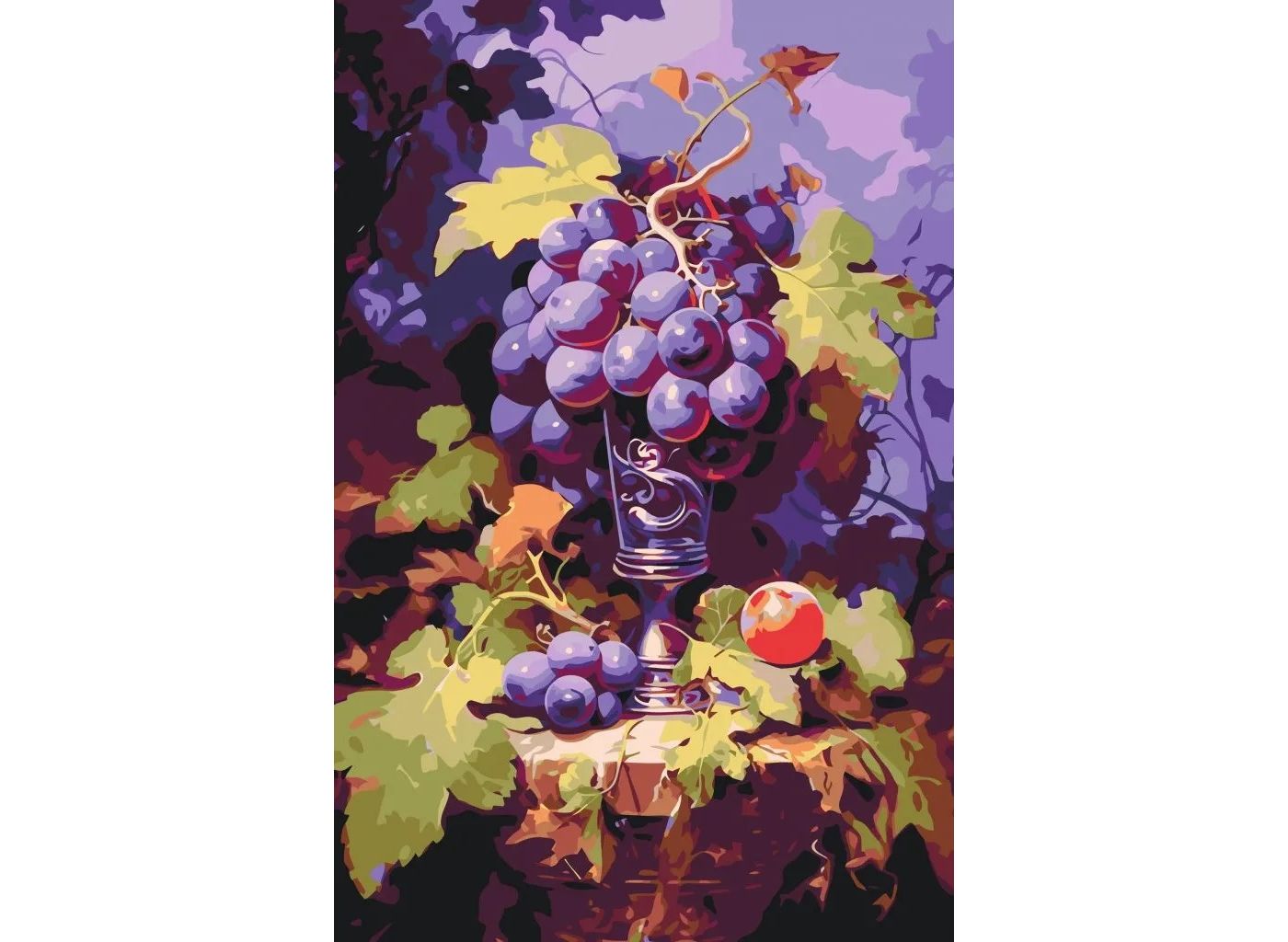 MALUJEŠ Malování podle čísel - POHÁR VÍNA Rozměr: 40x60 cm, Rámování: bez rámu a bez vypnutí plátna
