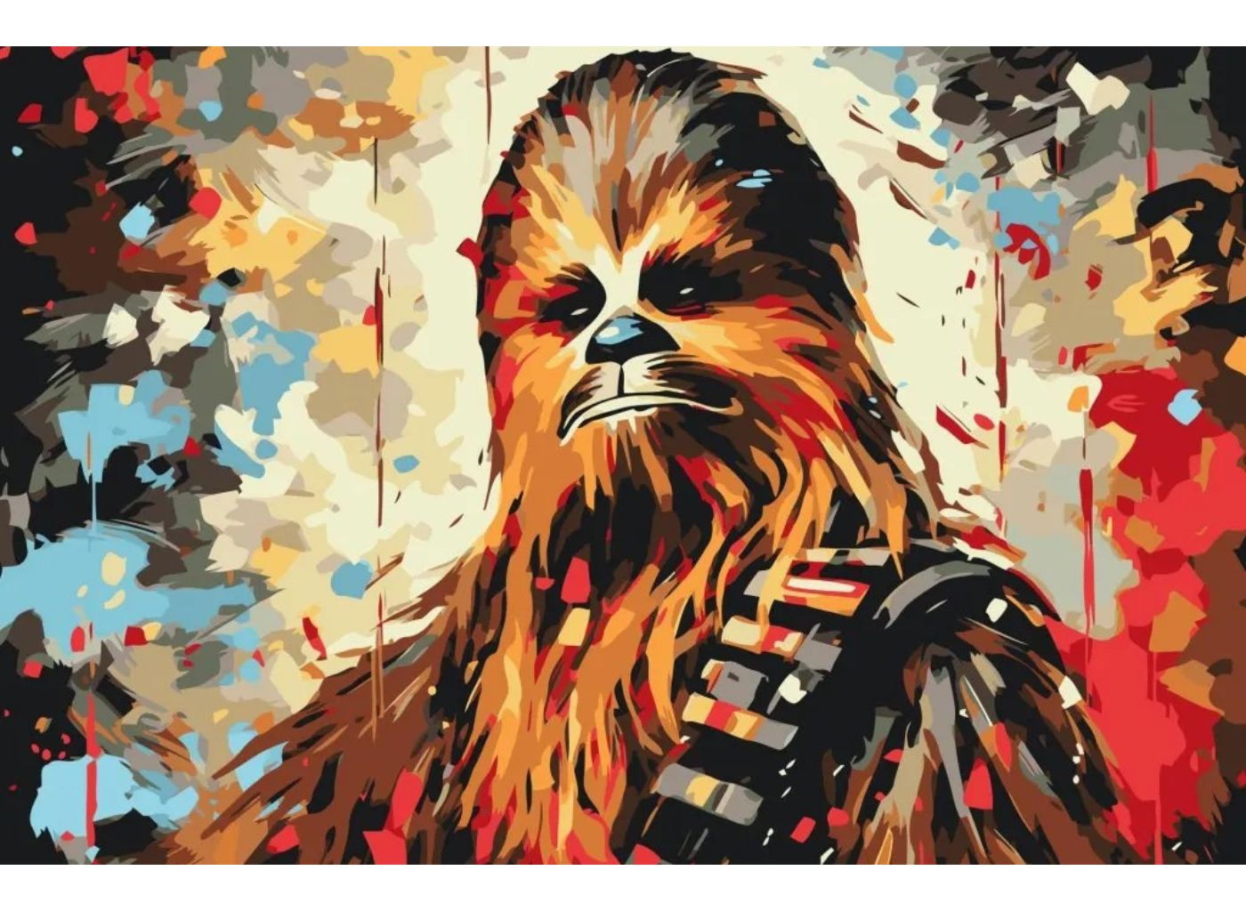 MALUJEŠ Malování podle čísel - ŽVEJKAL ZE STAR WARS Rozměr: 60x80 cm, Rámování: bez rámu a bez vypnutí plátna