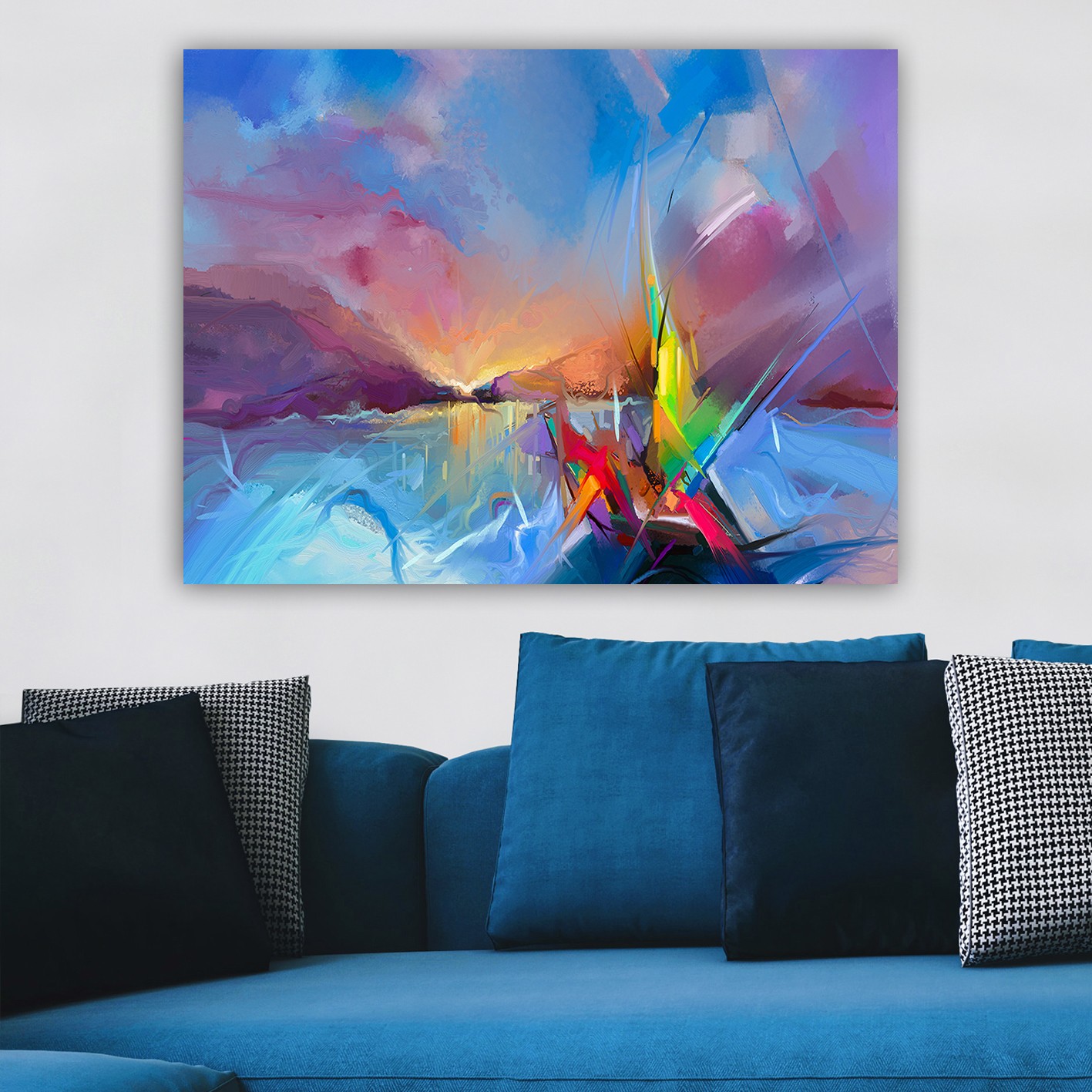 ASIR Nástěnný obraz ABSTRAKCE plátno 100x70 cm