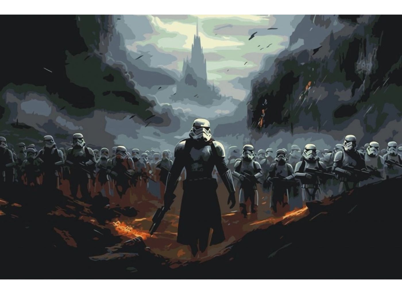 MALUJEŠ Malování podle čísel - STAR WARS Rozměr: 60x80 cm, Rámování: bez rámu a bez vypnutí plátna