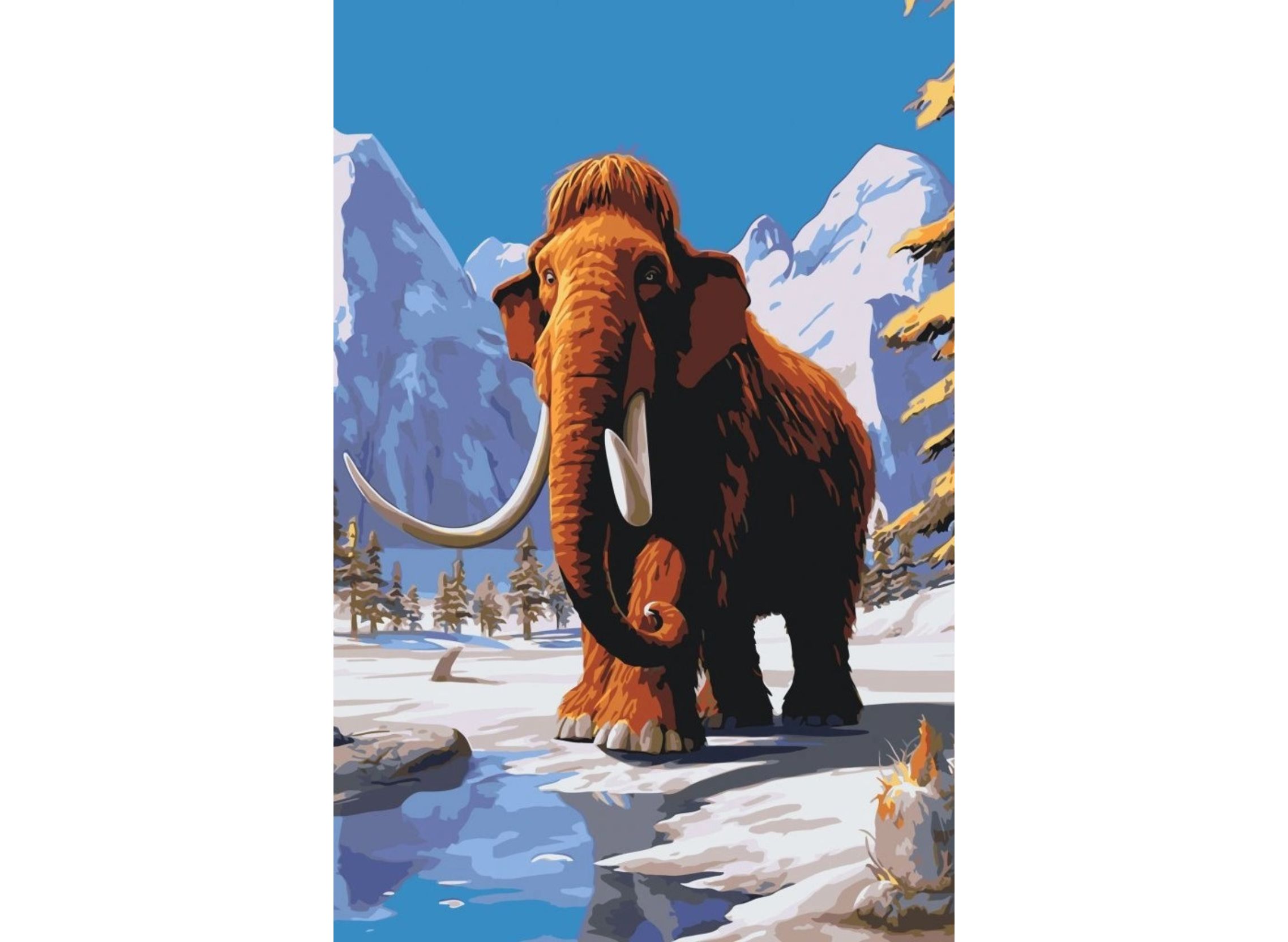 MALUJEŠ Malování podle čísel - DOBA LEDOVÁ - MANNY Rozměr: 80x120 cm, Rámování: bez rámu a bez vypnutí plátna