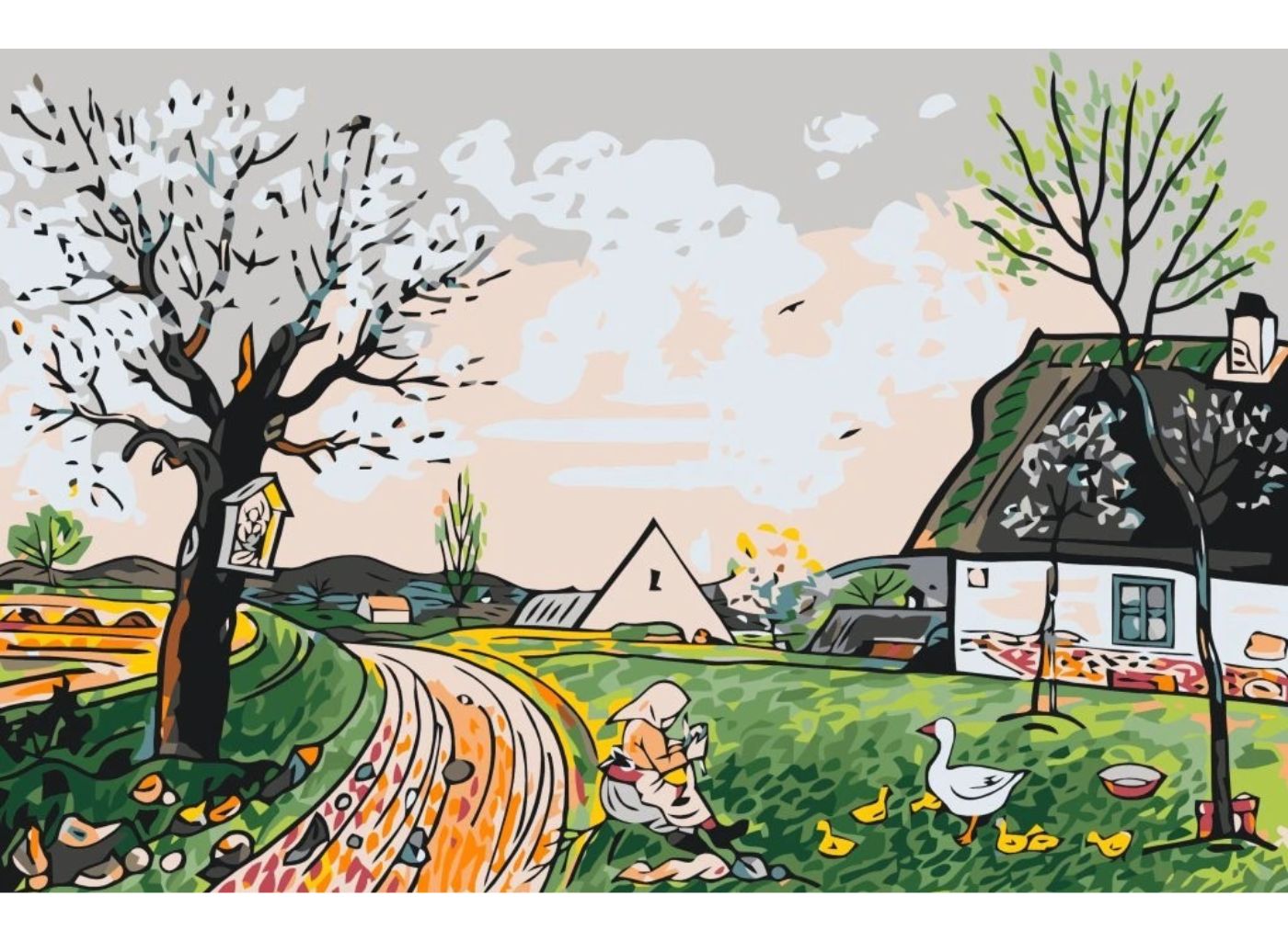 MALUJEŠ JOSEF LADA - MALÍŘSKÁ SADA S MOTIVY DLE VLASTNÍHO VÝBĚRU Motivy Lady: Jaro - 40x60 cm