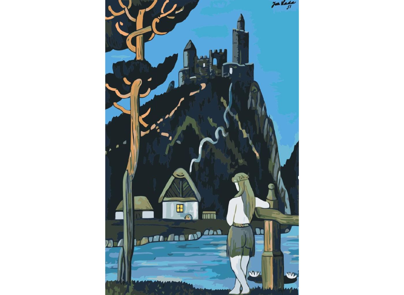 MALUJEŠ JOSEF LADA - MALÍŘSKÁ SADA S MOTIVY DLE VLASTNÍHO VÝBĚRU Motivy Lady: Smutná rusalka - 40x60 cm